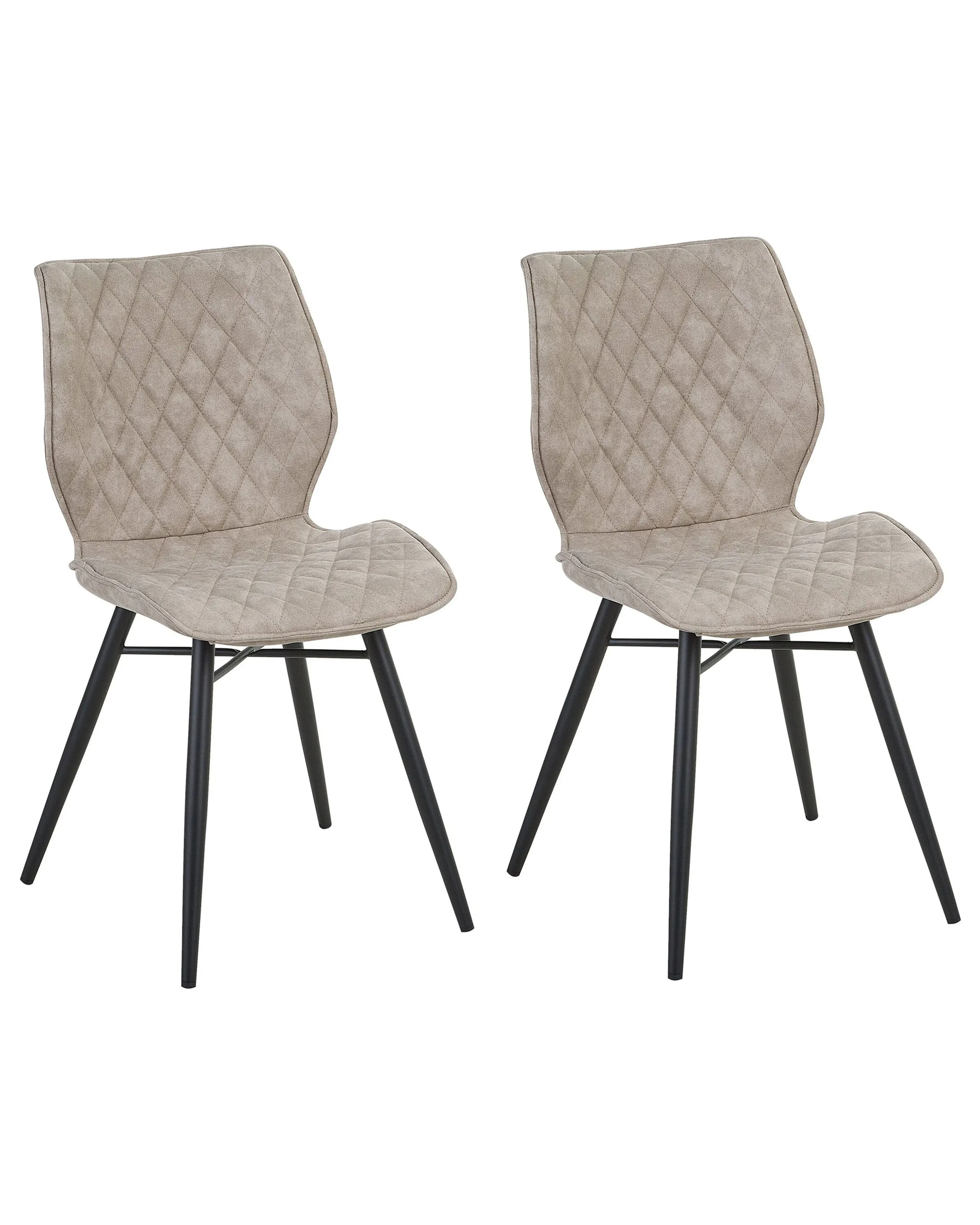Conjunto de 2 sillas de comedor LISLE Tela Beige