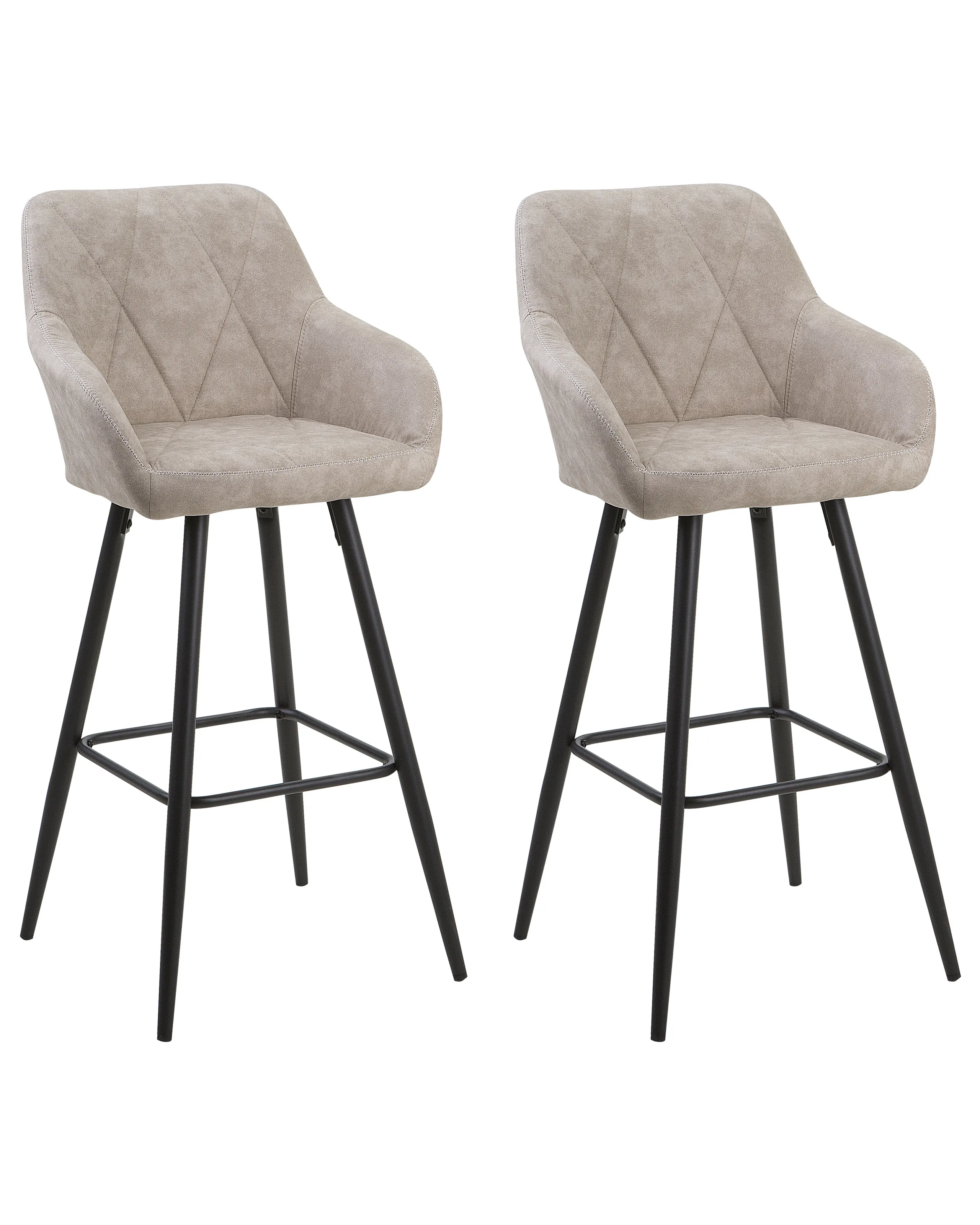 Conjunto de 2 sillas de bar DARIEN Beige