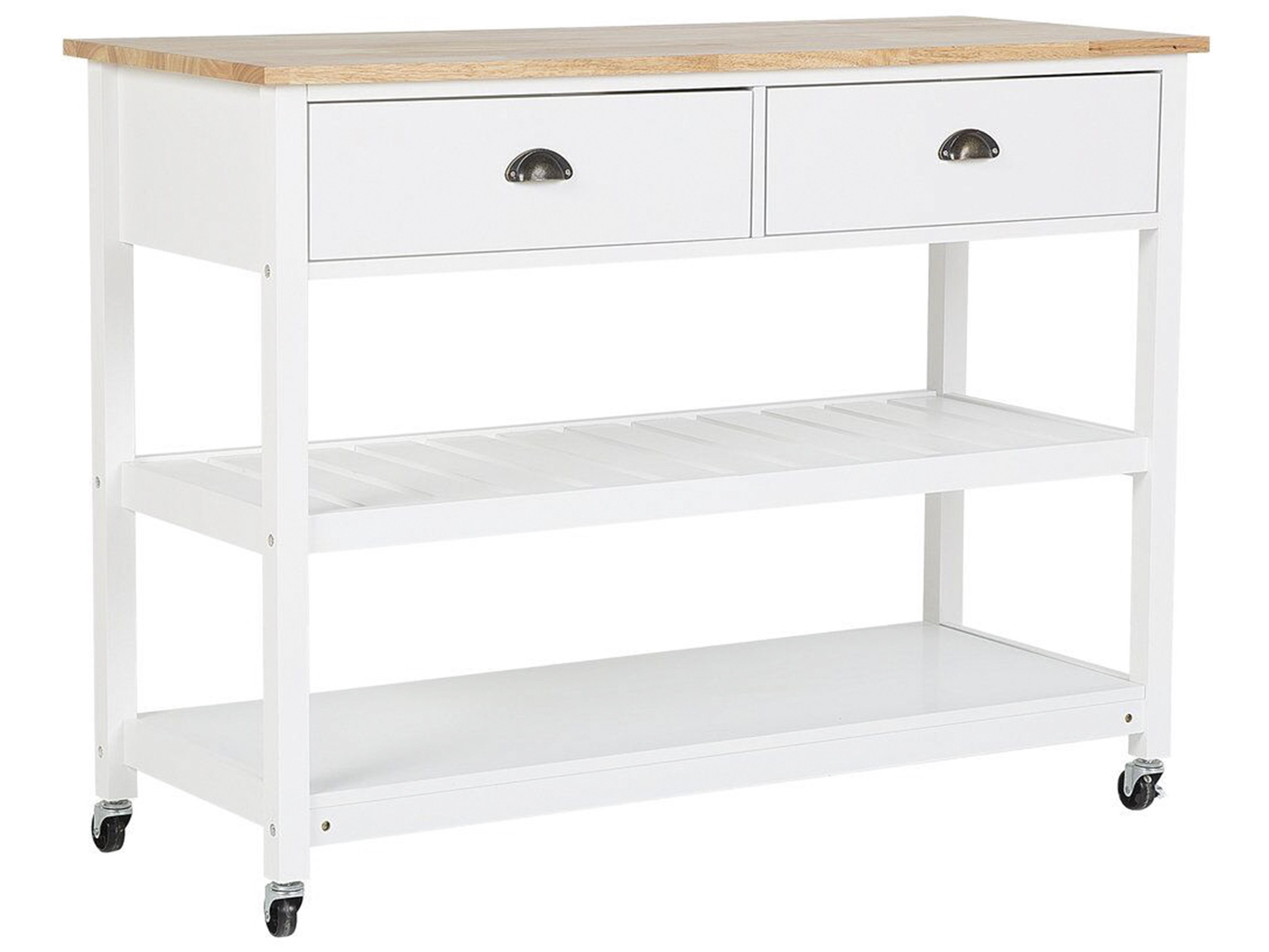 Carrito de cocina NAVARINO Madera Blanco