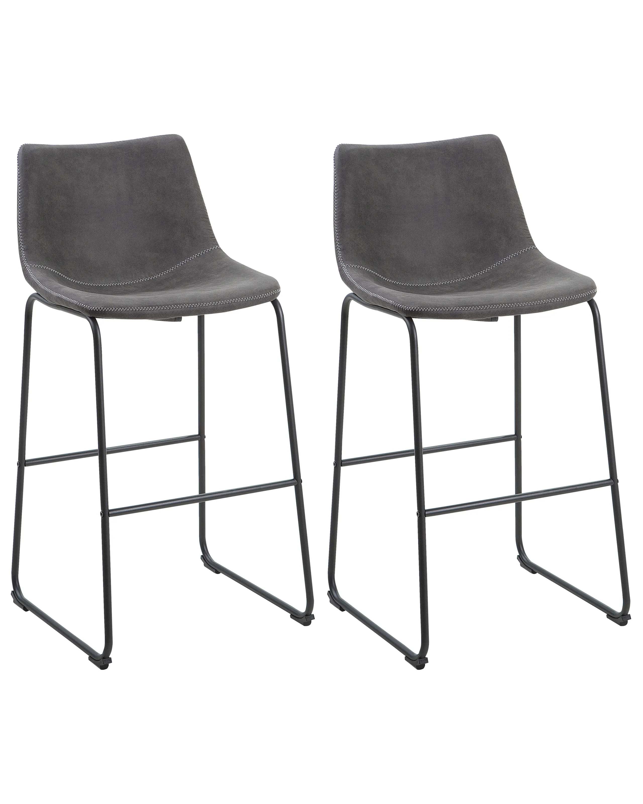 Conjunto de 2 sillas de bar FRANKS Gris