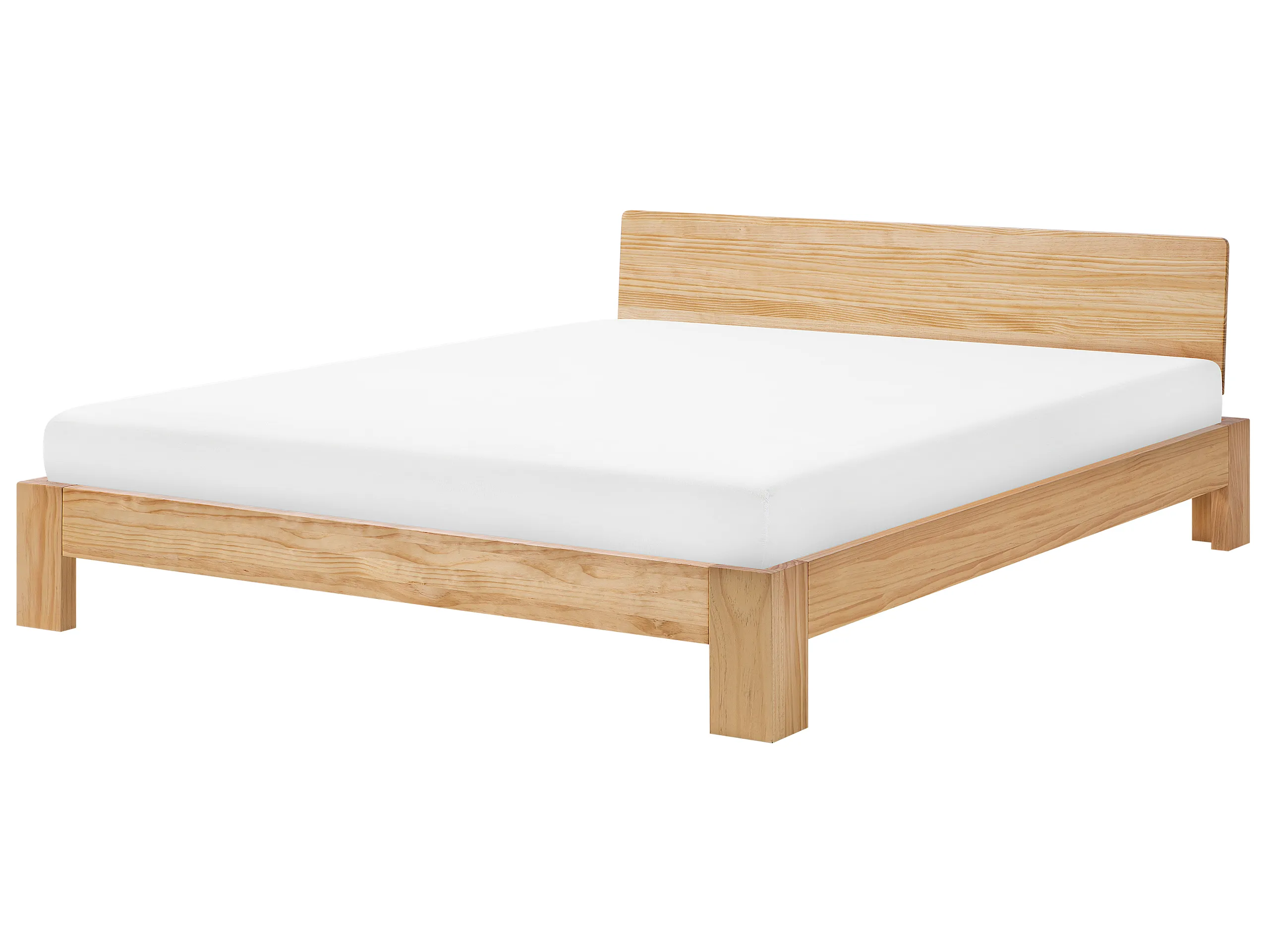 Cama Madera de pino ROYAN 180 x 200 cm Marrón claro