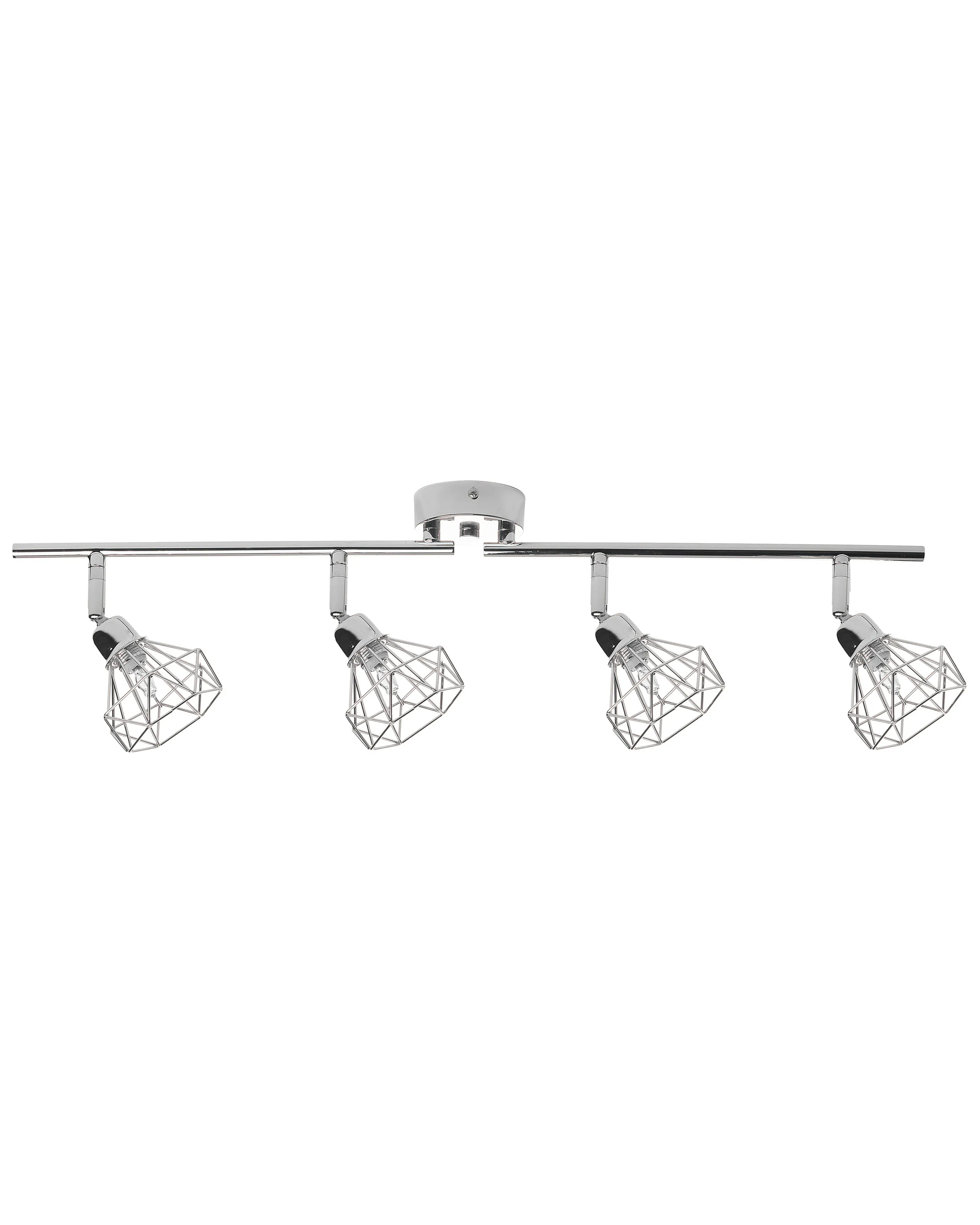 Lámpara de 4 focos ERMA ajustable Metal Plateado