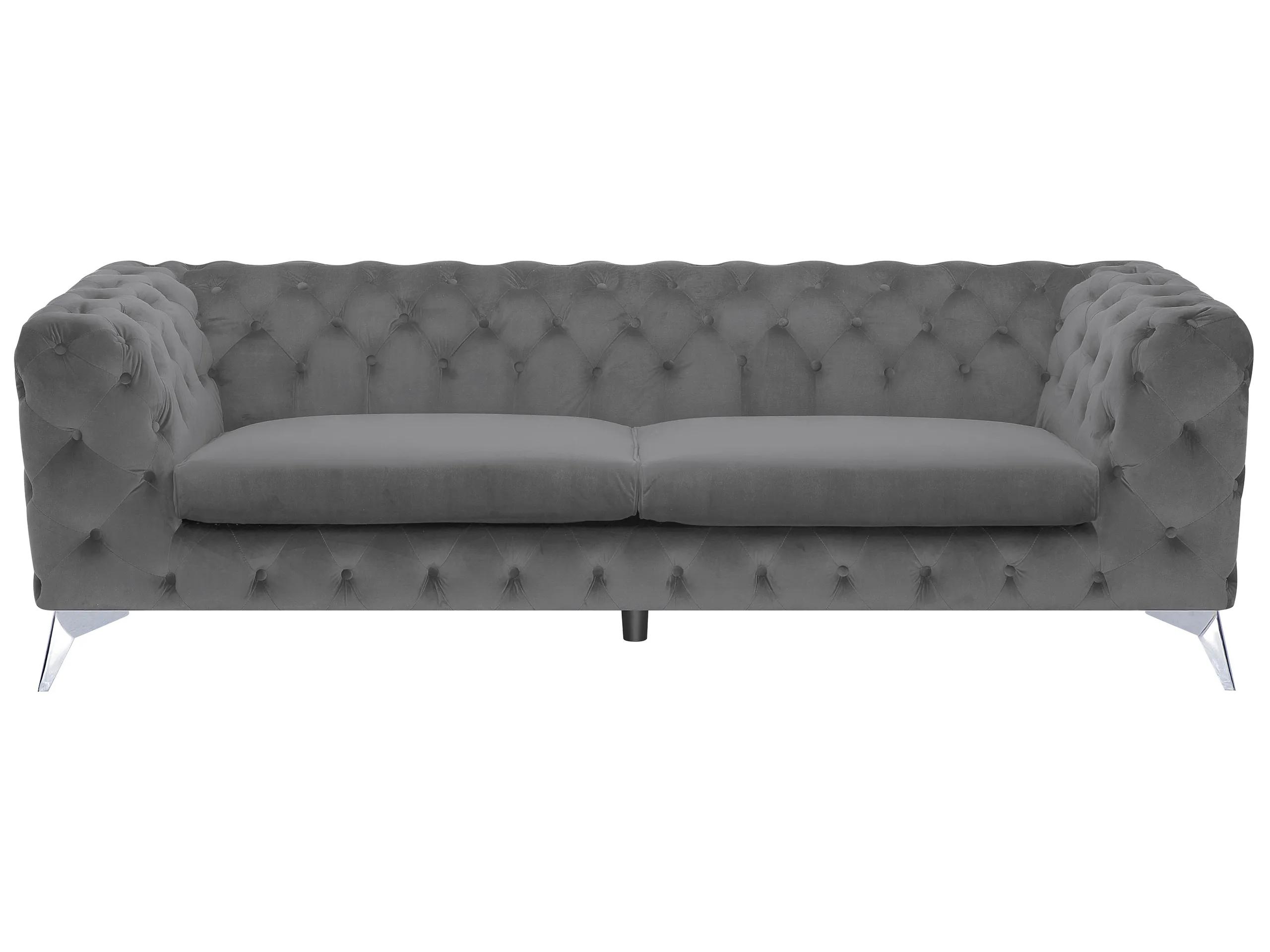 Sofa 3 Seater SOTRA Velvet Grey