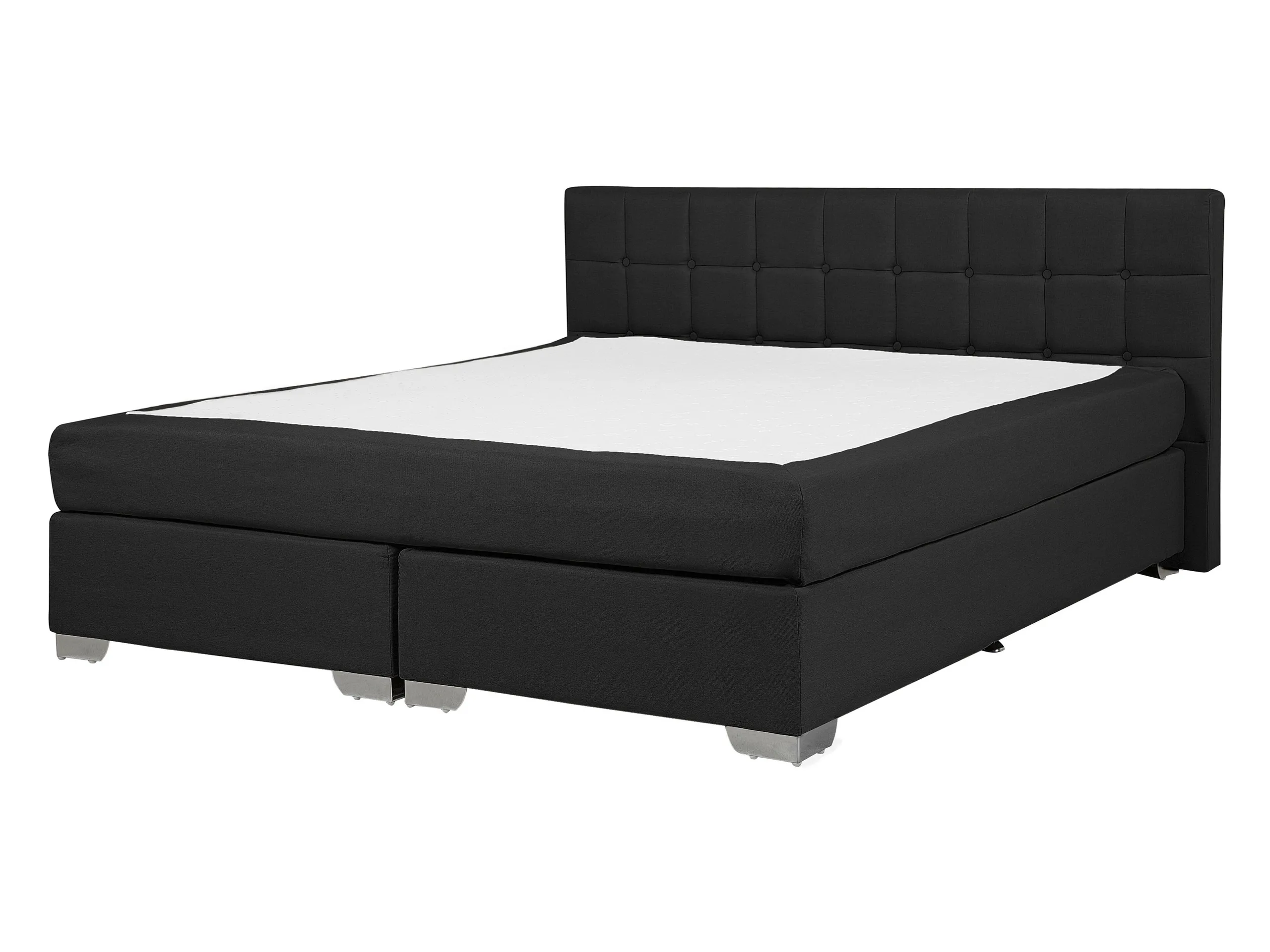 Cama continental Tela ADMIRAL 140 x 200 cm Negro