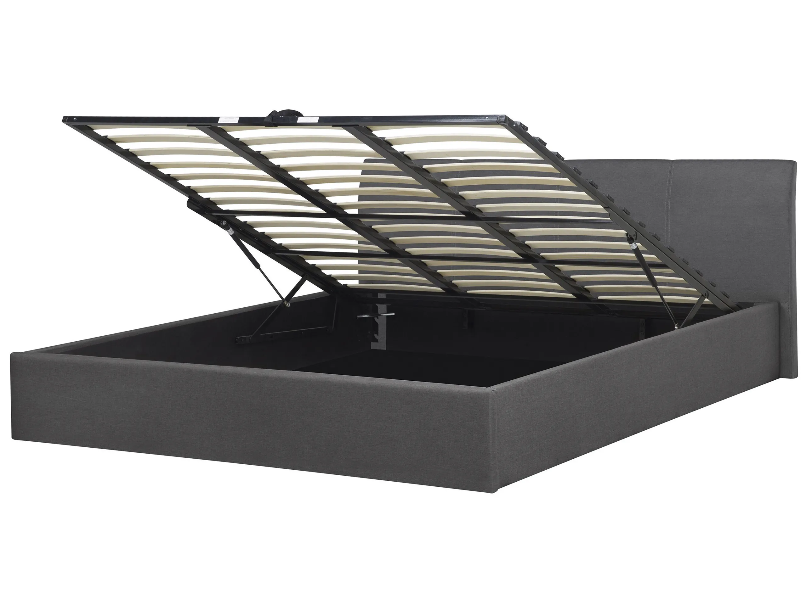 Cama con almacenaje Tela ORBEY 180 x 200 cm Gris