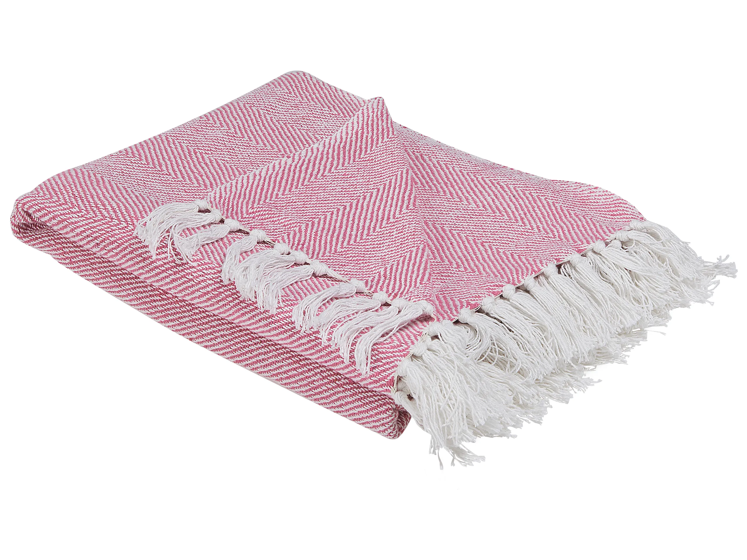 Blanket TANGIER Cotton 130 x 160 cm Pink