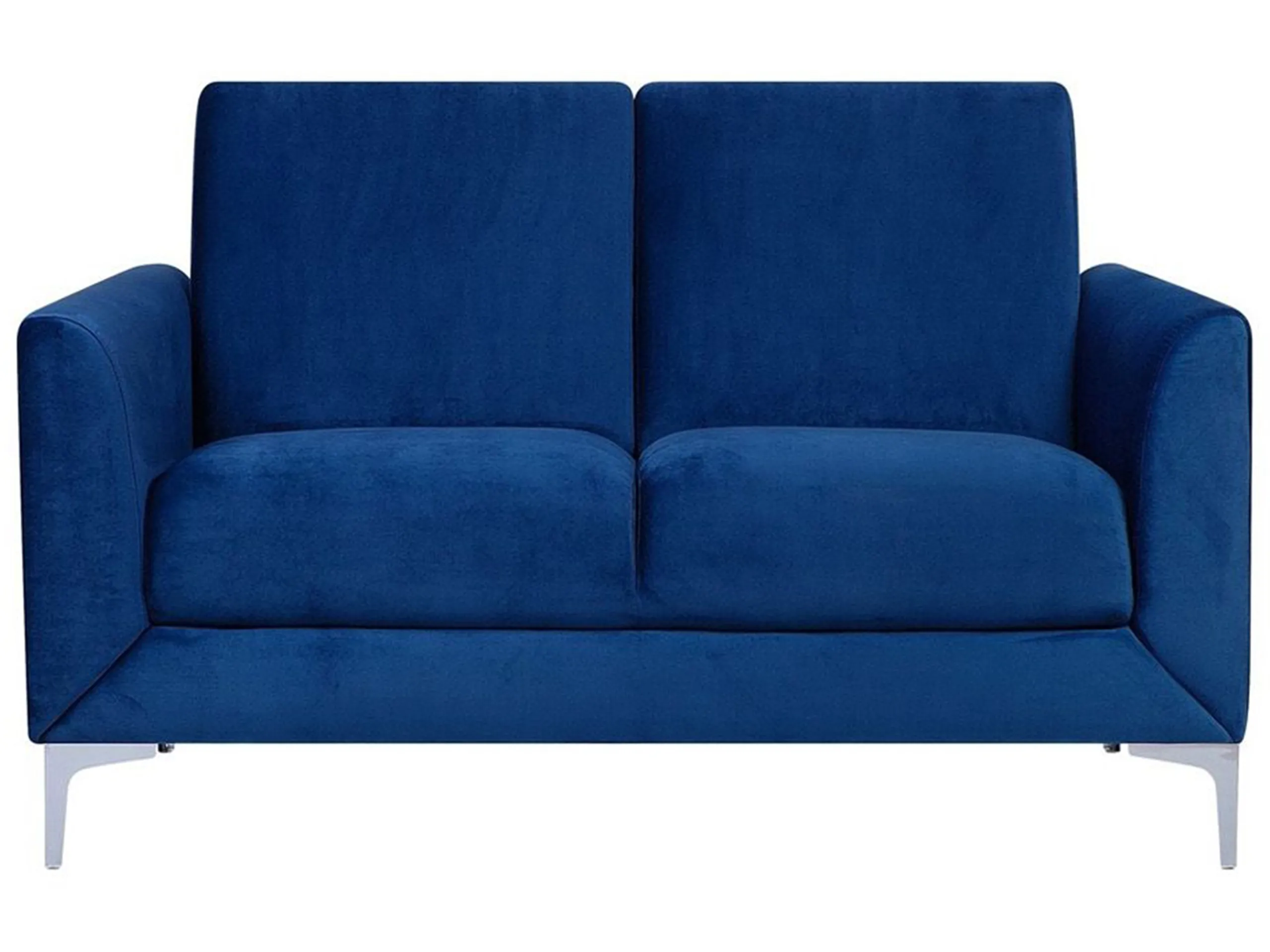 Sofa 2 Seater FENES Velvet Navy Blue