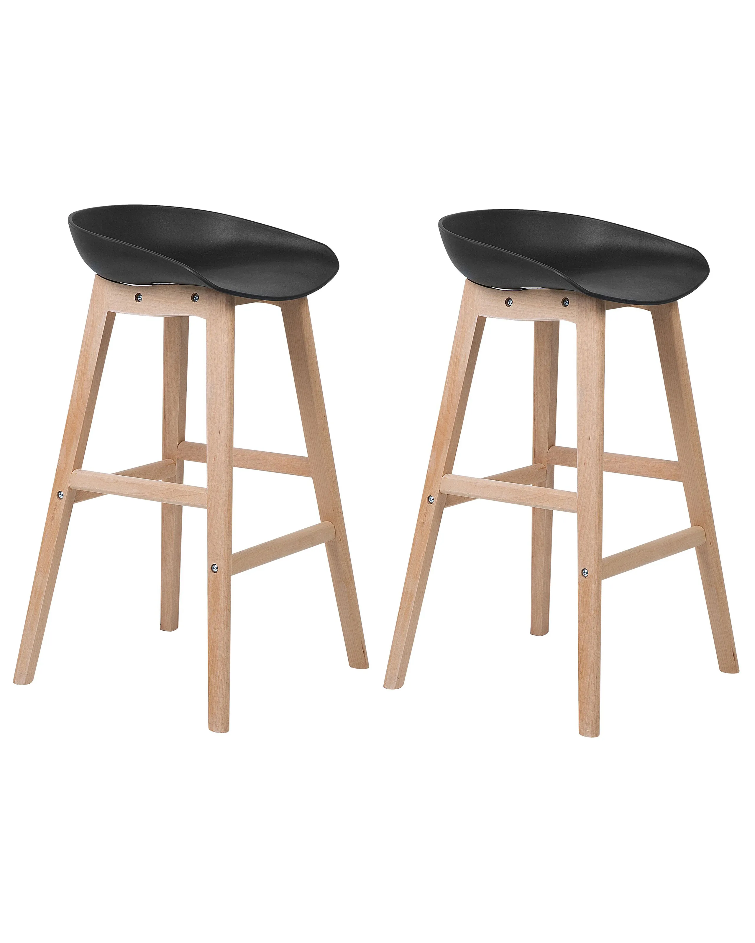 Conjunto de 2 sillas de bar MICCO Negro