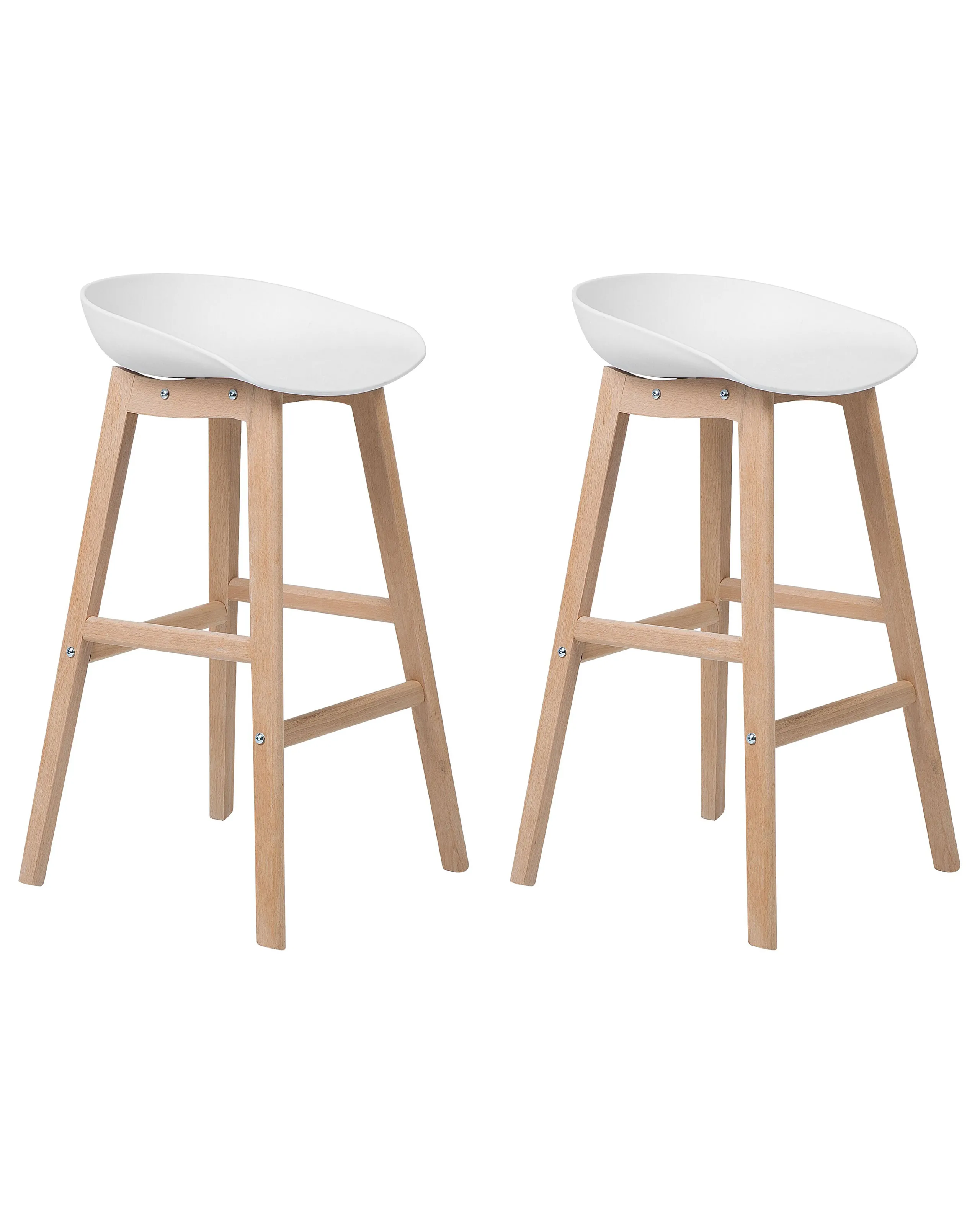 Conjunto de 2 sillas de bar MICCO Blanco