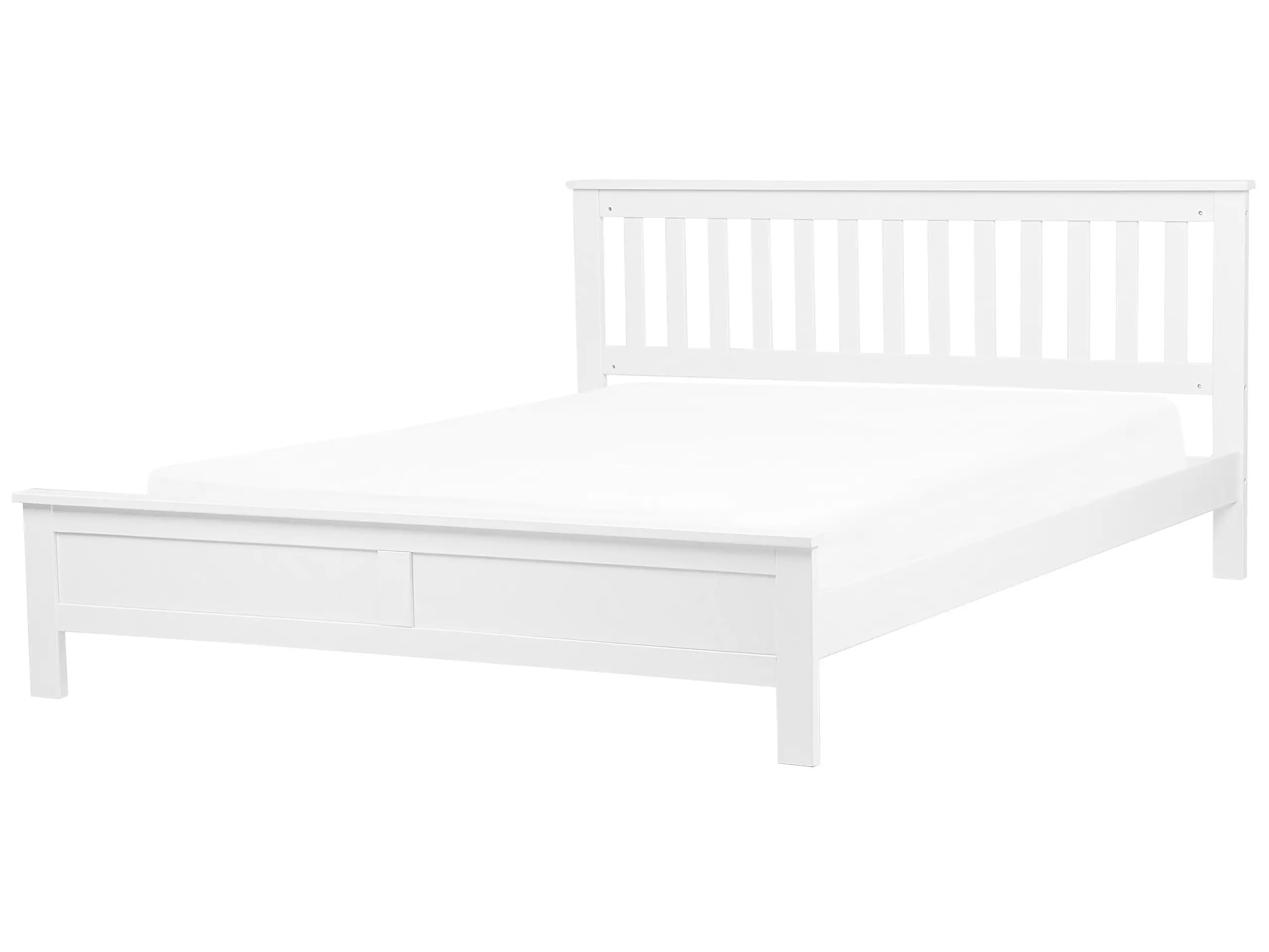 Cama Madera de pino MAYENNE 180 x 200 cm Blanco