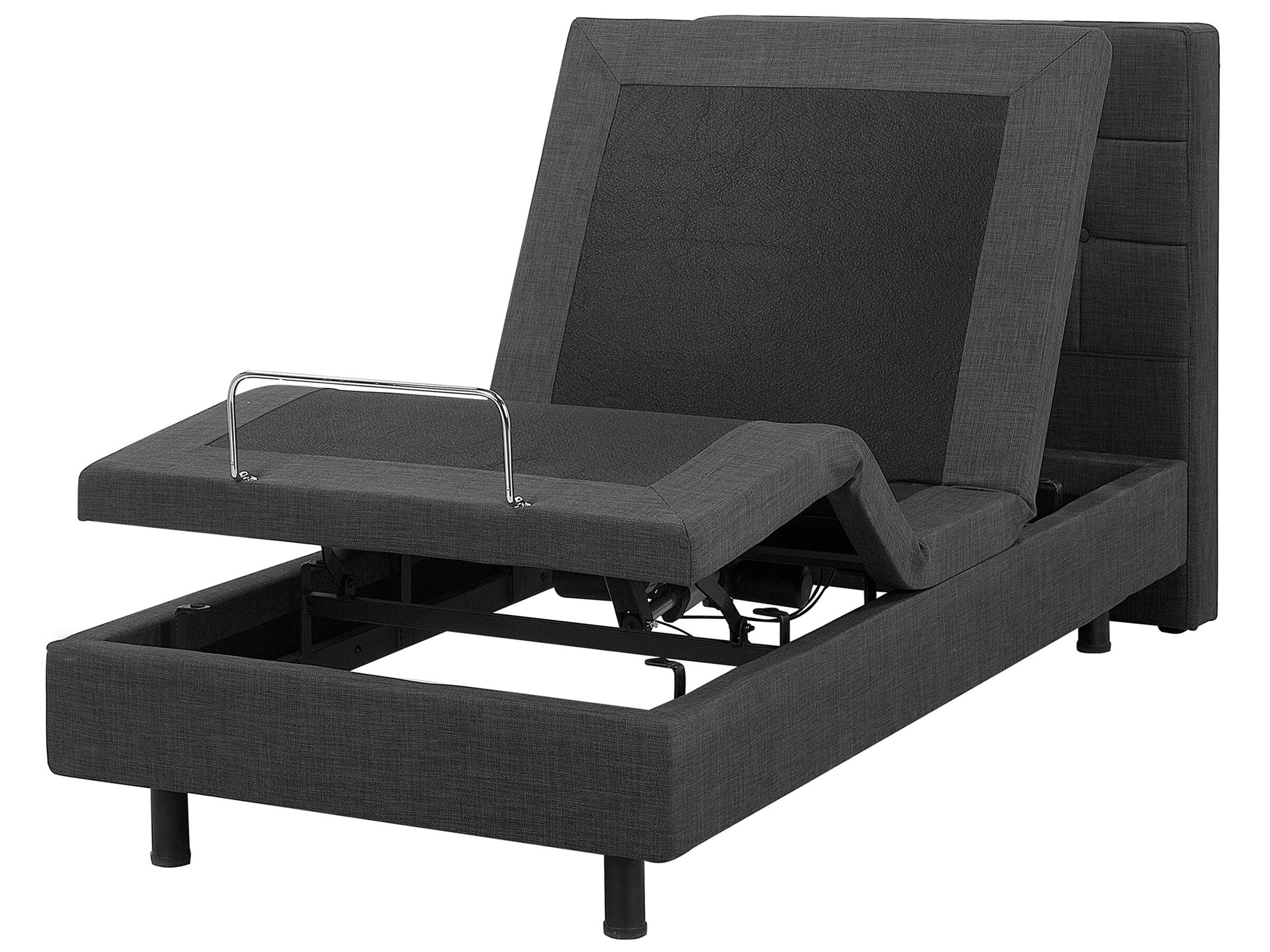 Cama ajustable Tela DUKE 90 x 200 cm Gris oscuro