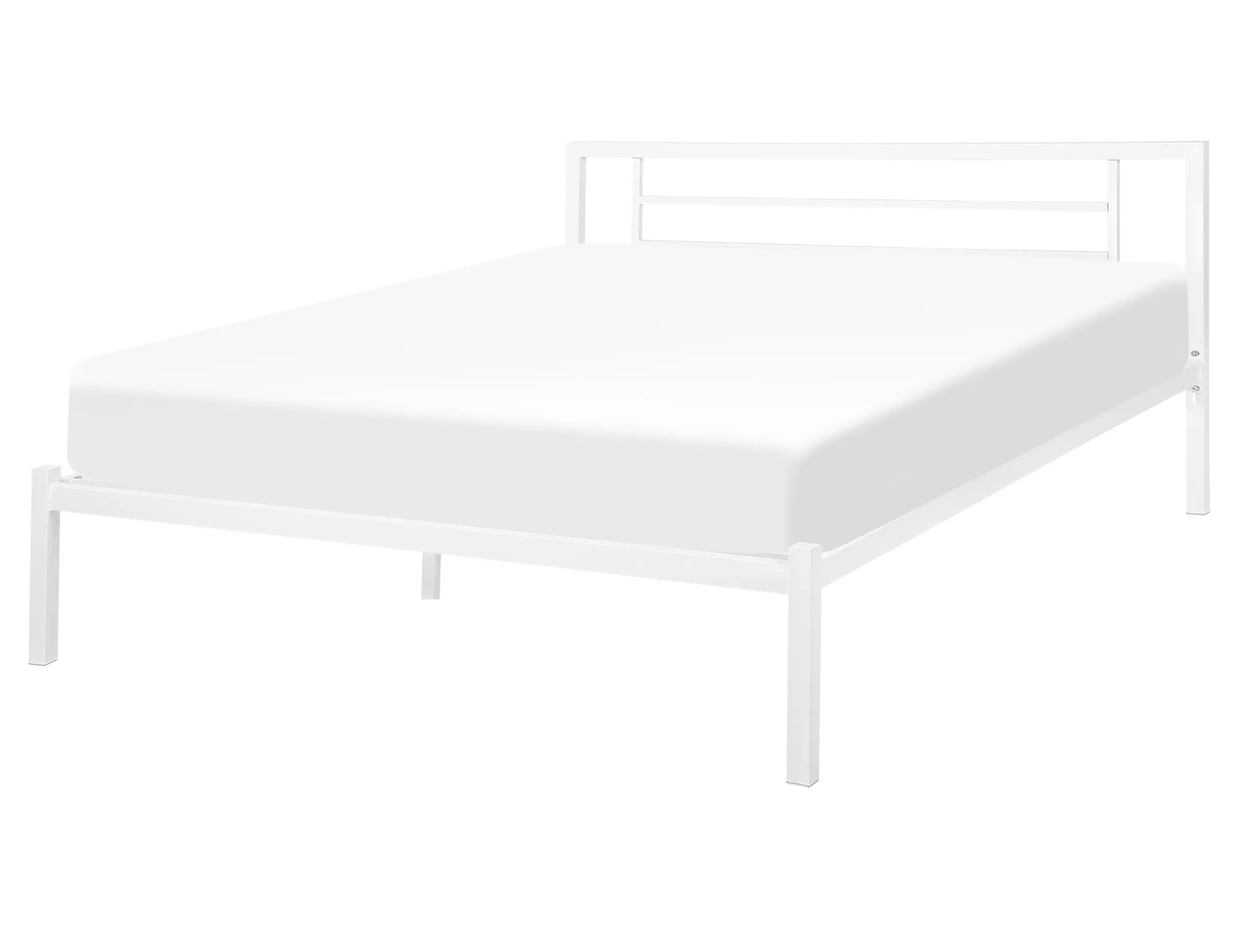 Cama Metal CUSSET 160 x 200 cm Blanco