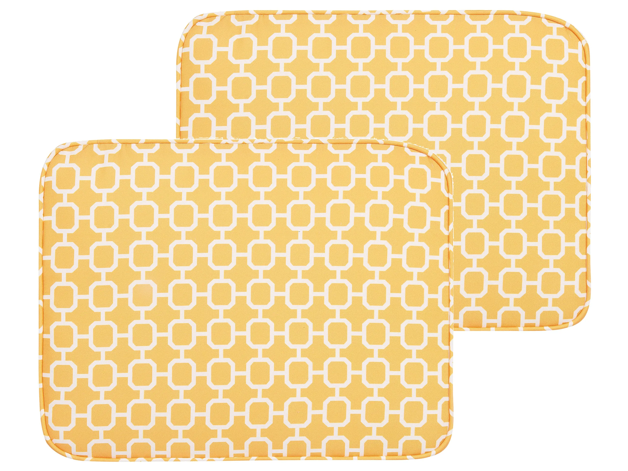Conjunto de 2 cojines para silla de jardín FIJI 29 x 38 cm Amarillo