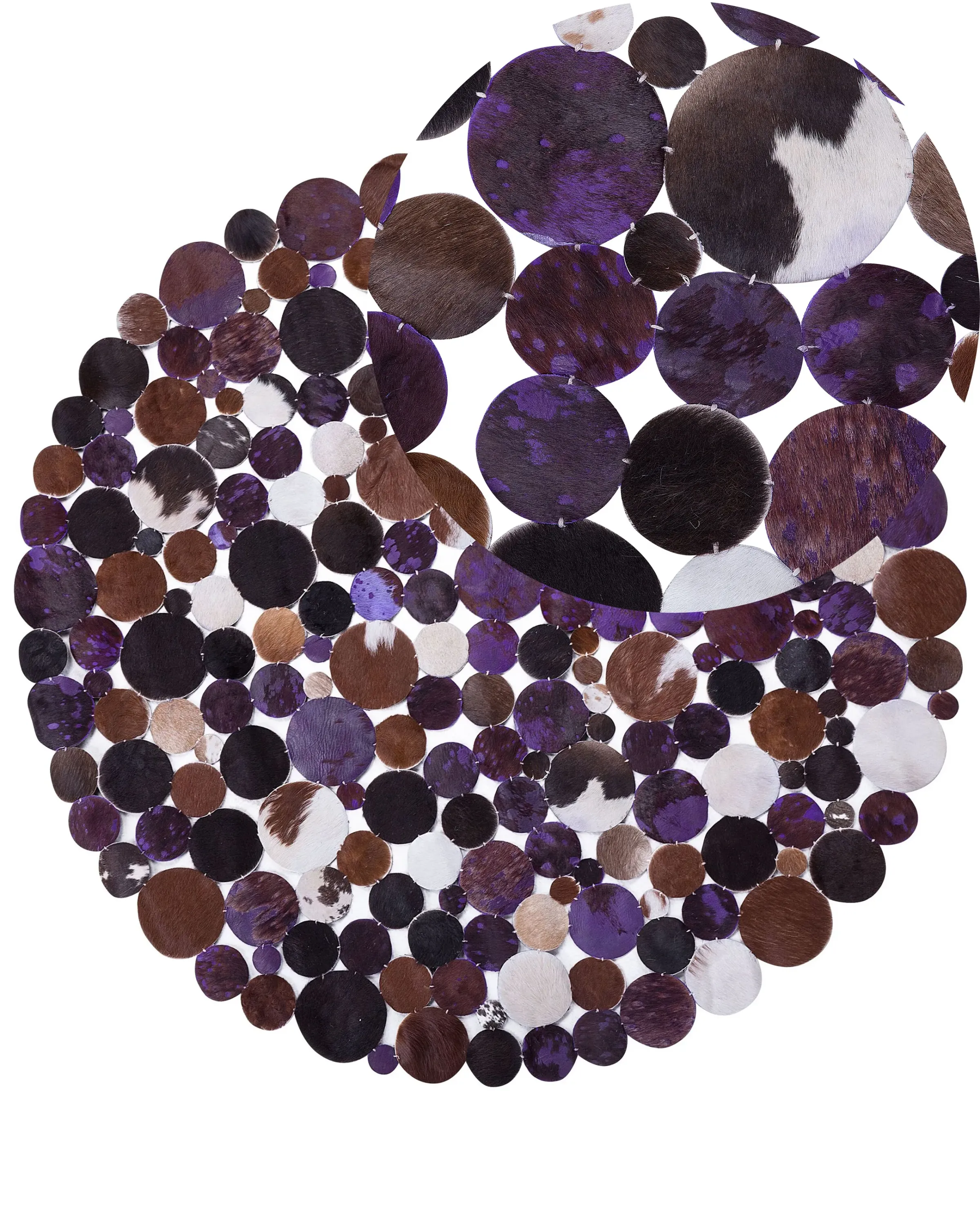 Alfombra SORGUN Violeta ø 140 cm Piel