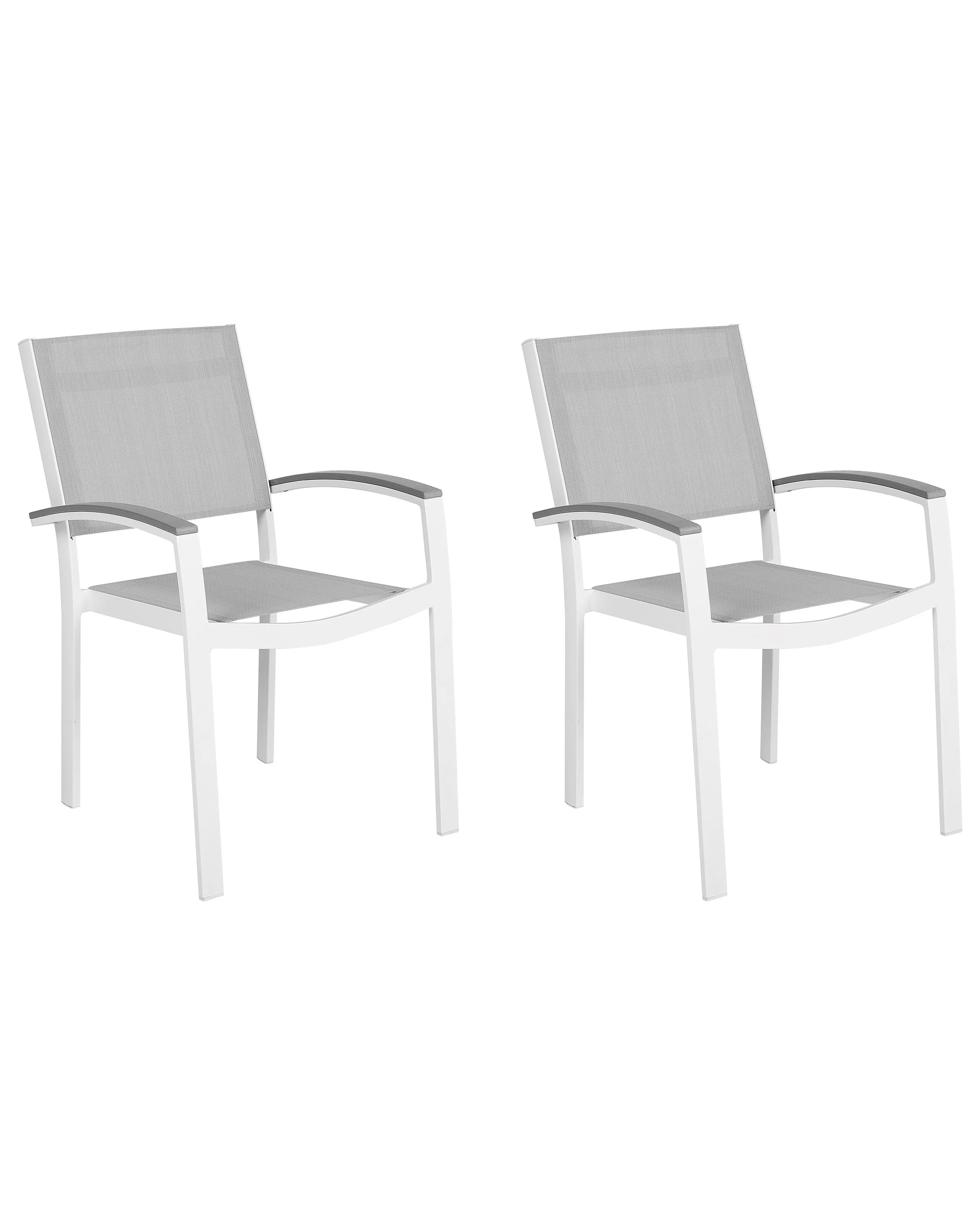 Conjunto de 2 sillas de jardín PERETA Metal Gris