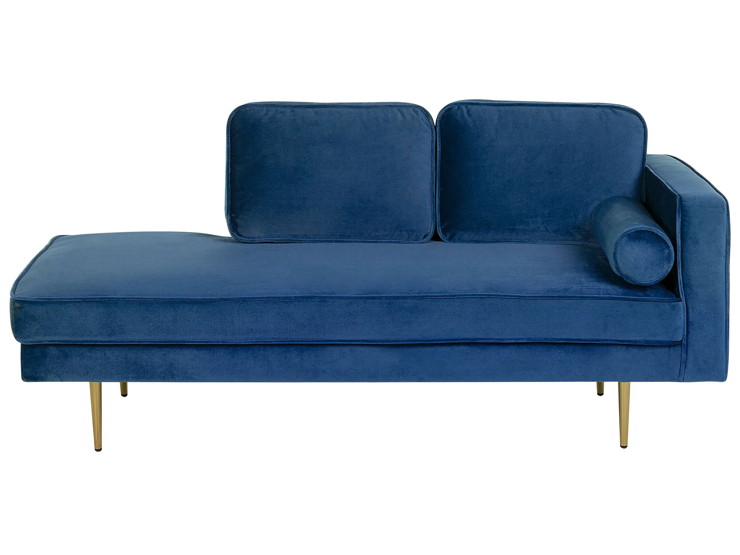 Chaise longue derecho MIRAMAS Terciopelo Azul marino