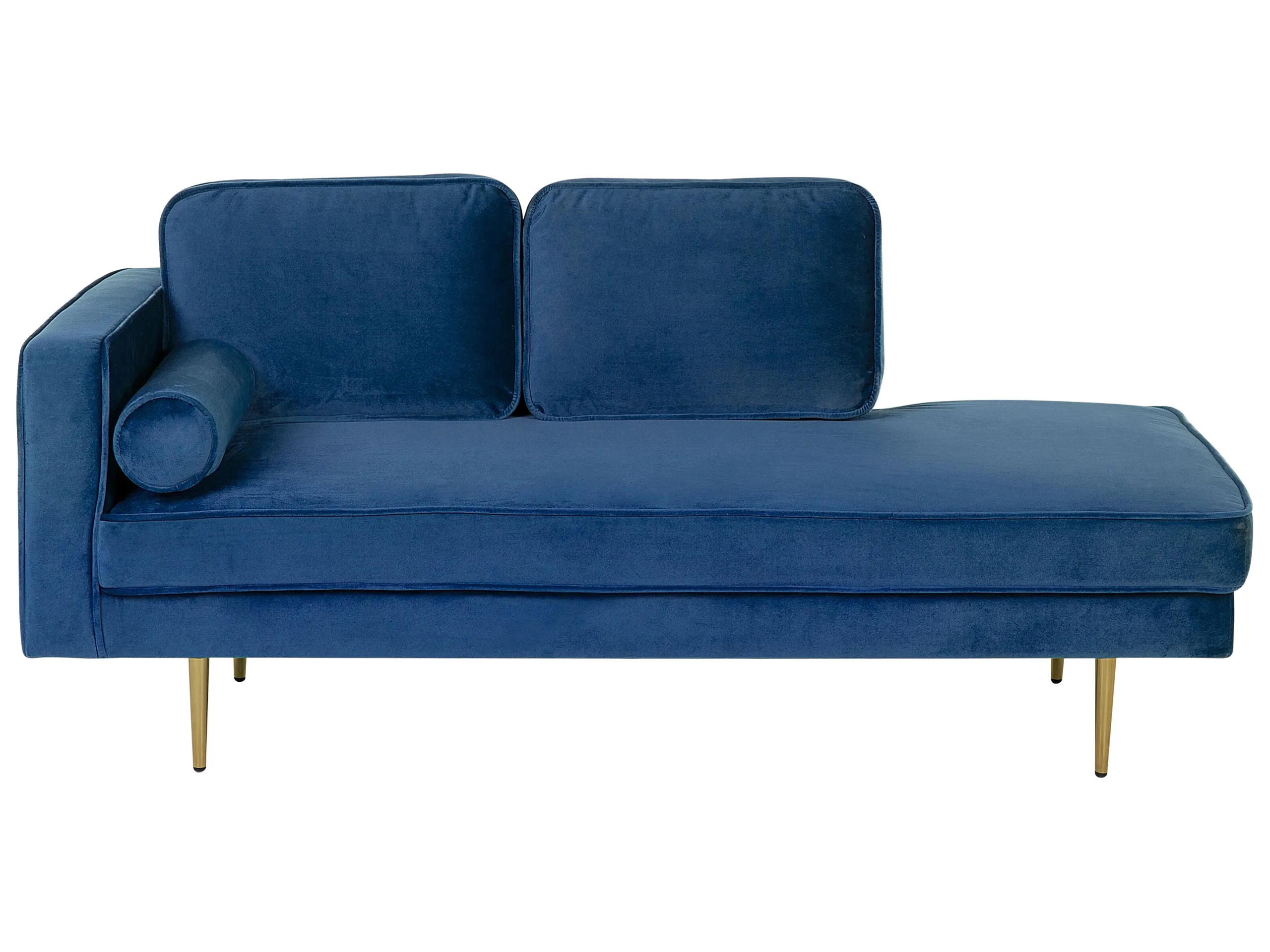 Chaise longue izquierdo MIRAMAS Terciopelo Azul marino