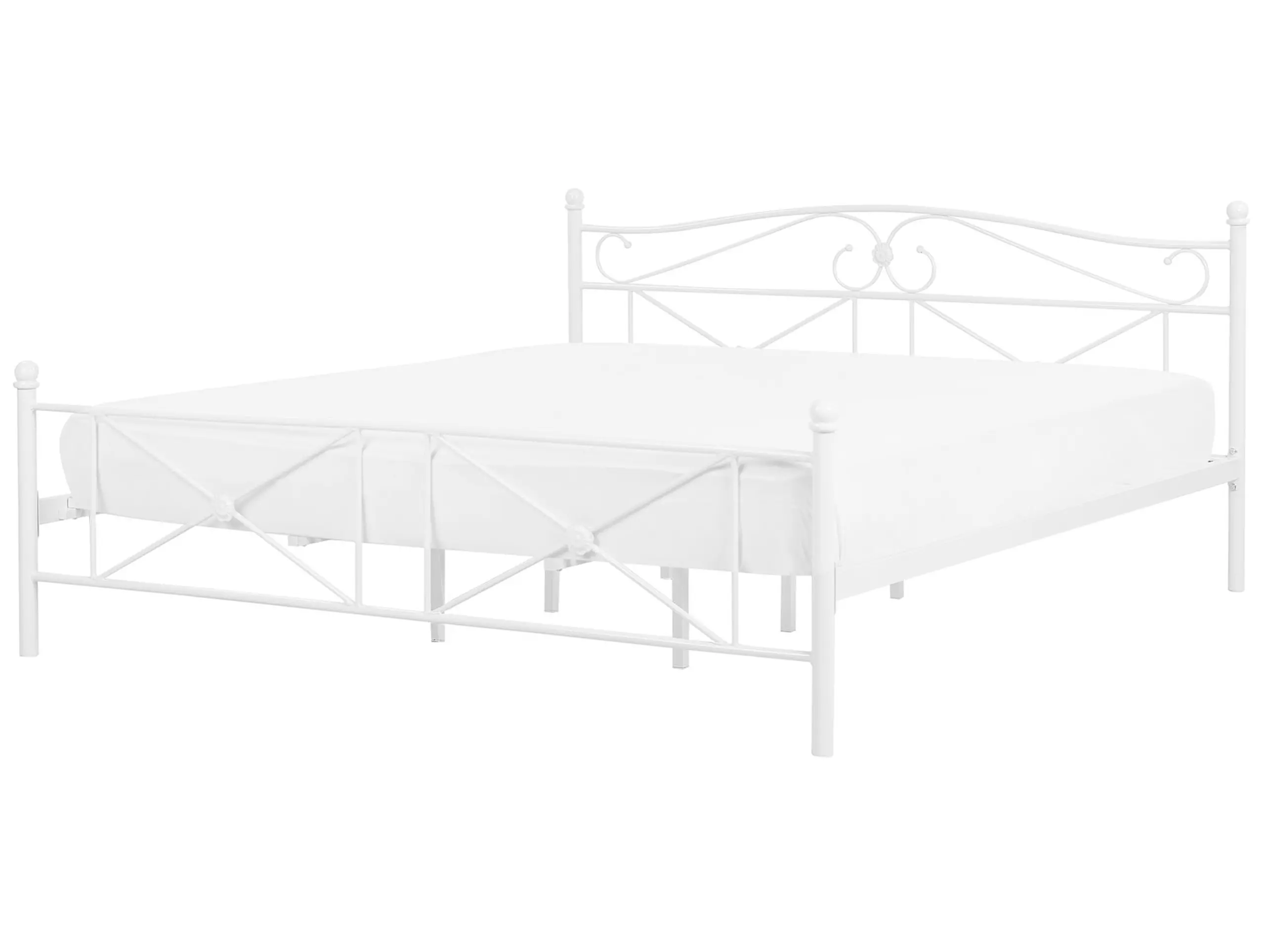 Cama Metal RODEZ 180 x 200 cm Blanco