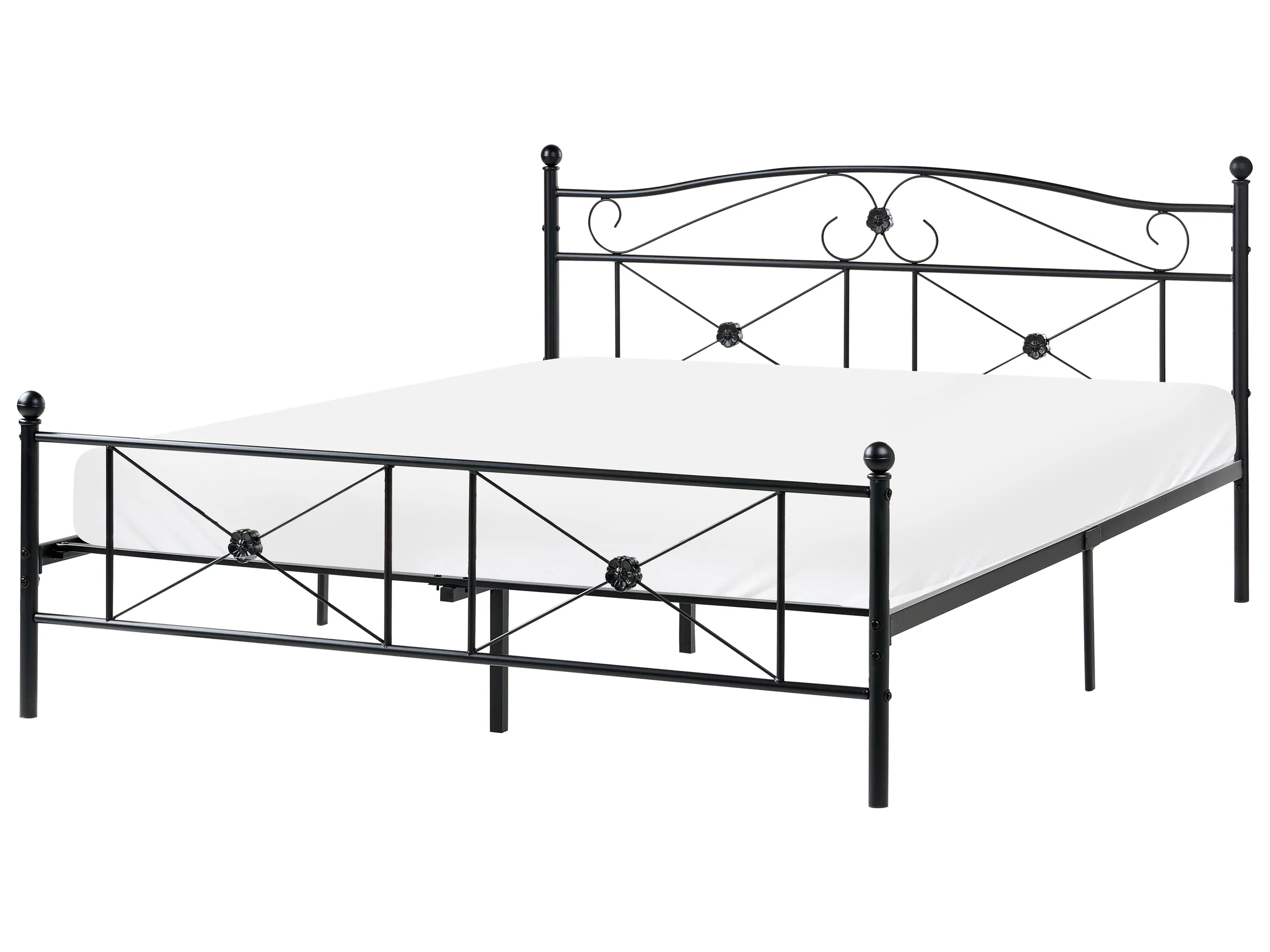 Cama Metal RODEZ 160 x 200 cm Negro
