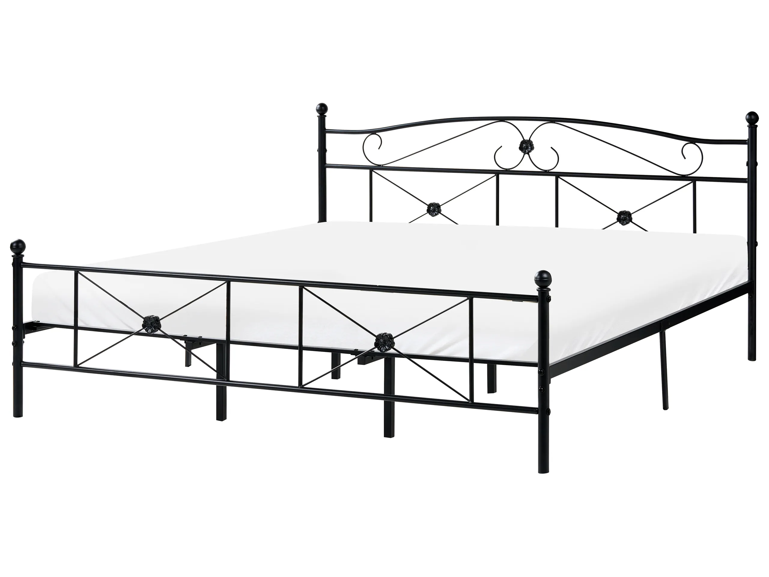 Cama Metal RODEZ 180 x 200 cm Negro