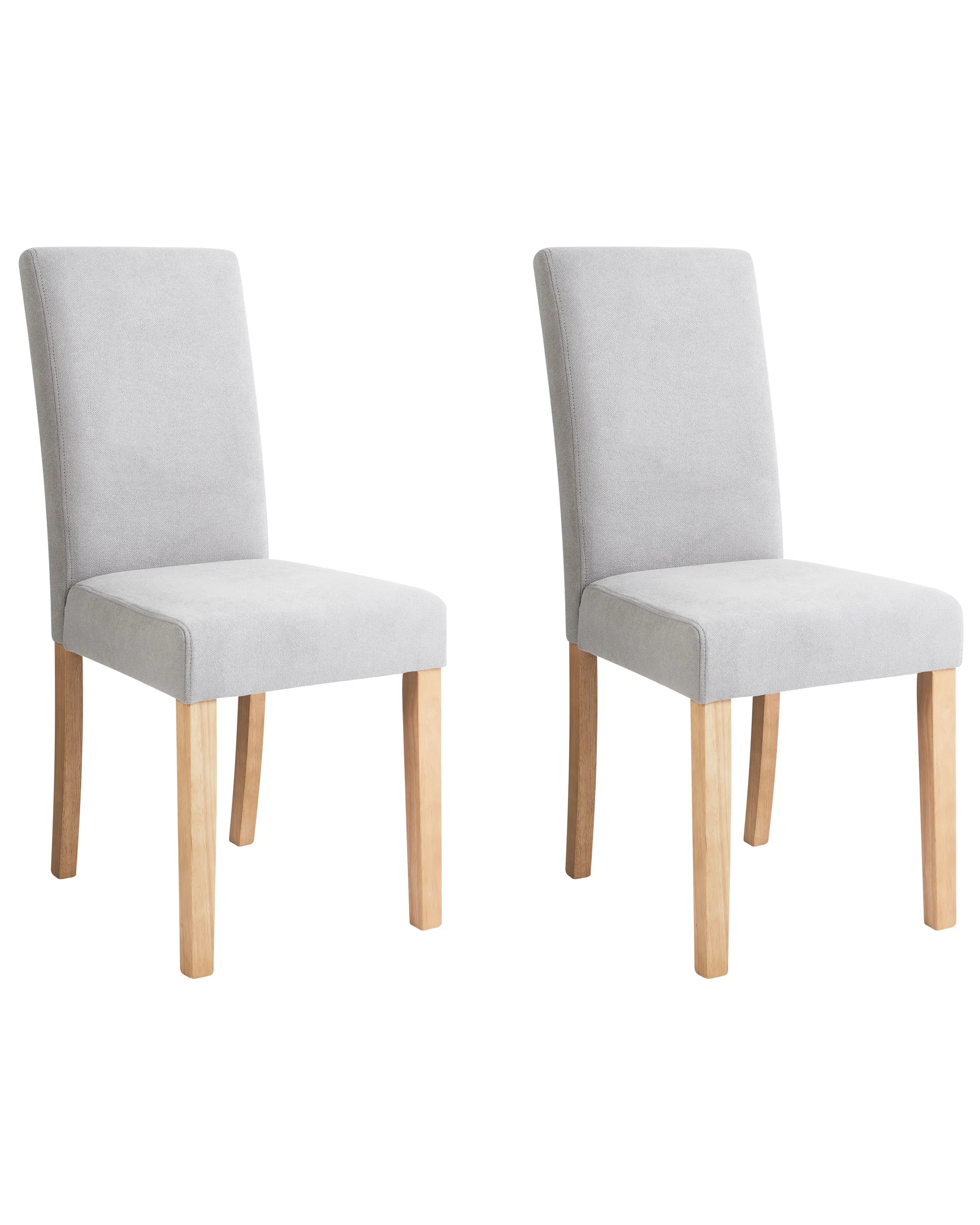 Conjunto de 2 sillas de comedor BROADWAY Tela Gris