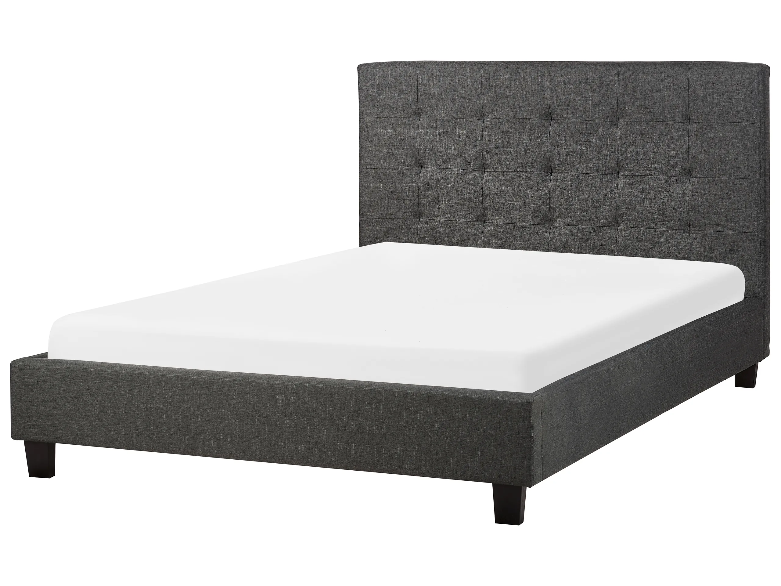 Cama Tela LA ROCHELLE 140 x 200 cm Gris oscuro