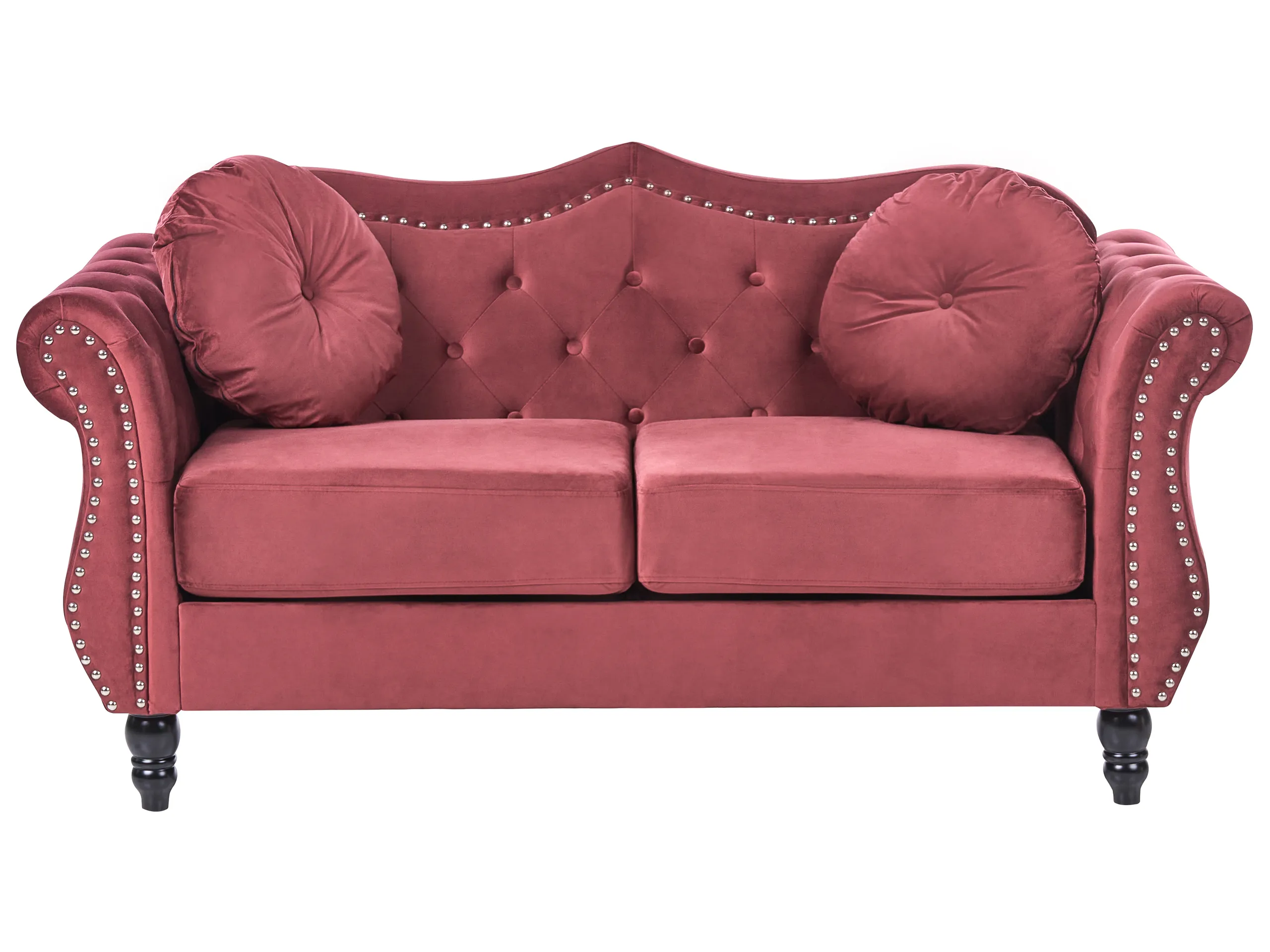 Sofa 2 Seater SKIEN Velvet Dark Red