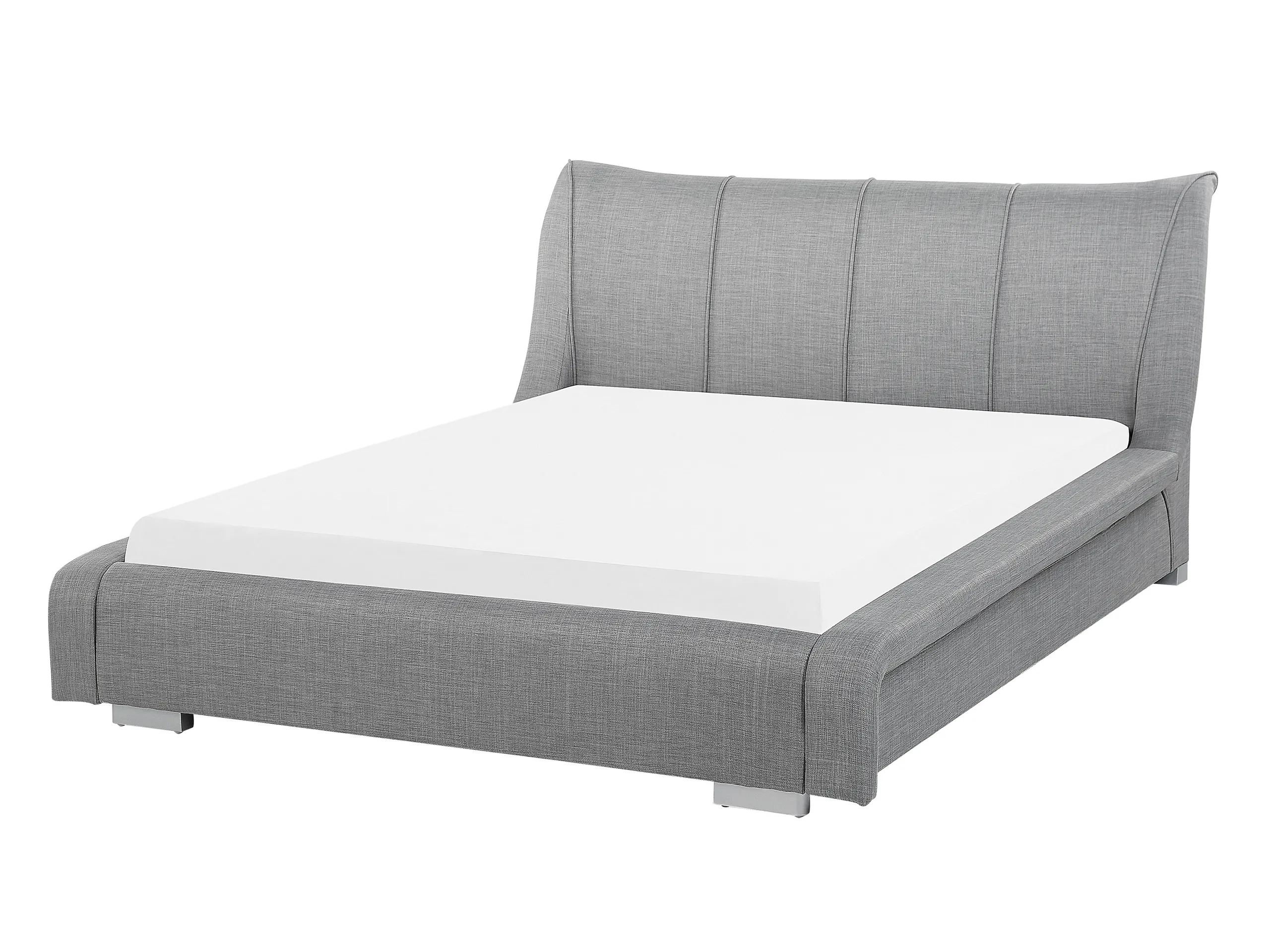 Cama Tela NANTES 140 x 200 cm Gris claro