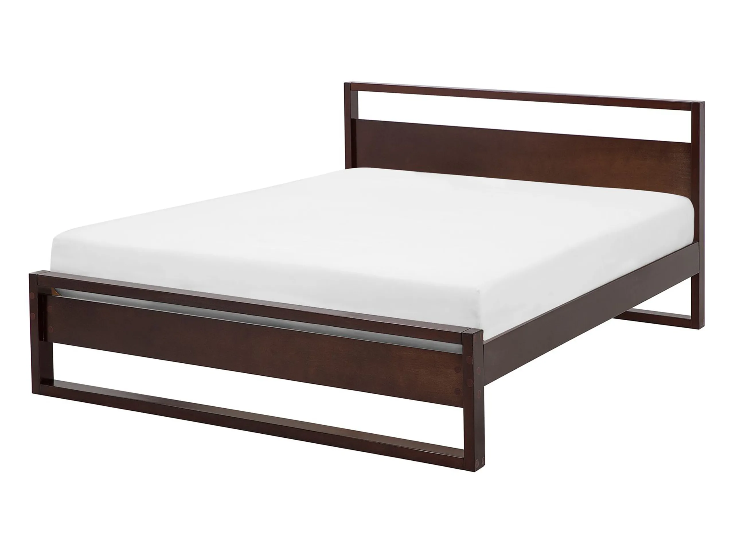 Cama Madera de pino GIULIA 140 x 200 cm Marrón oscuro