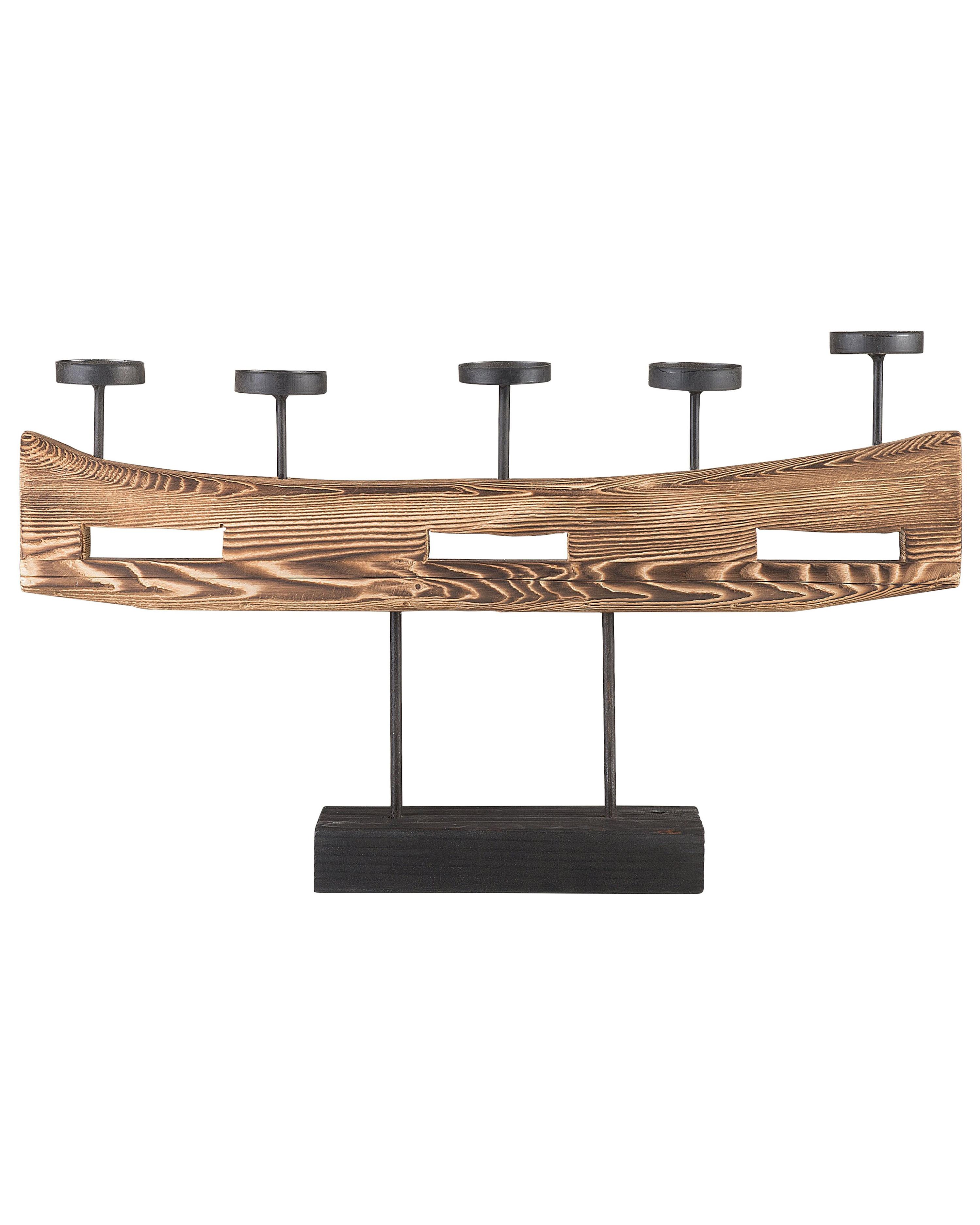 Candelero GUATEMALA Madera de pino 36 cm Marrón