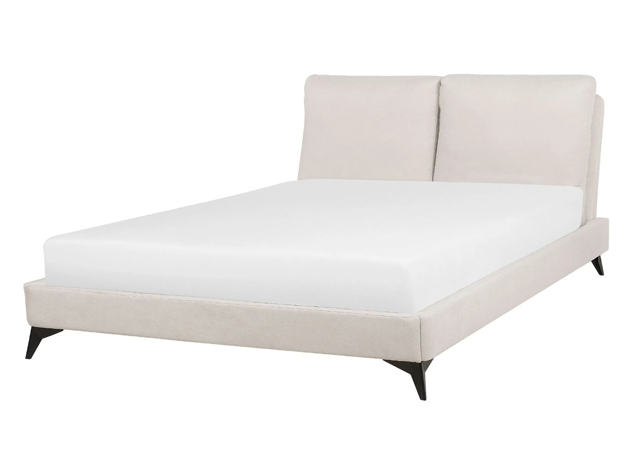 Cama Chenilla MELLE 140 x 200 cm Beige claro