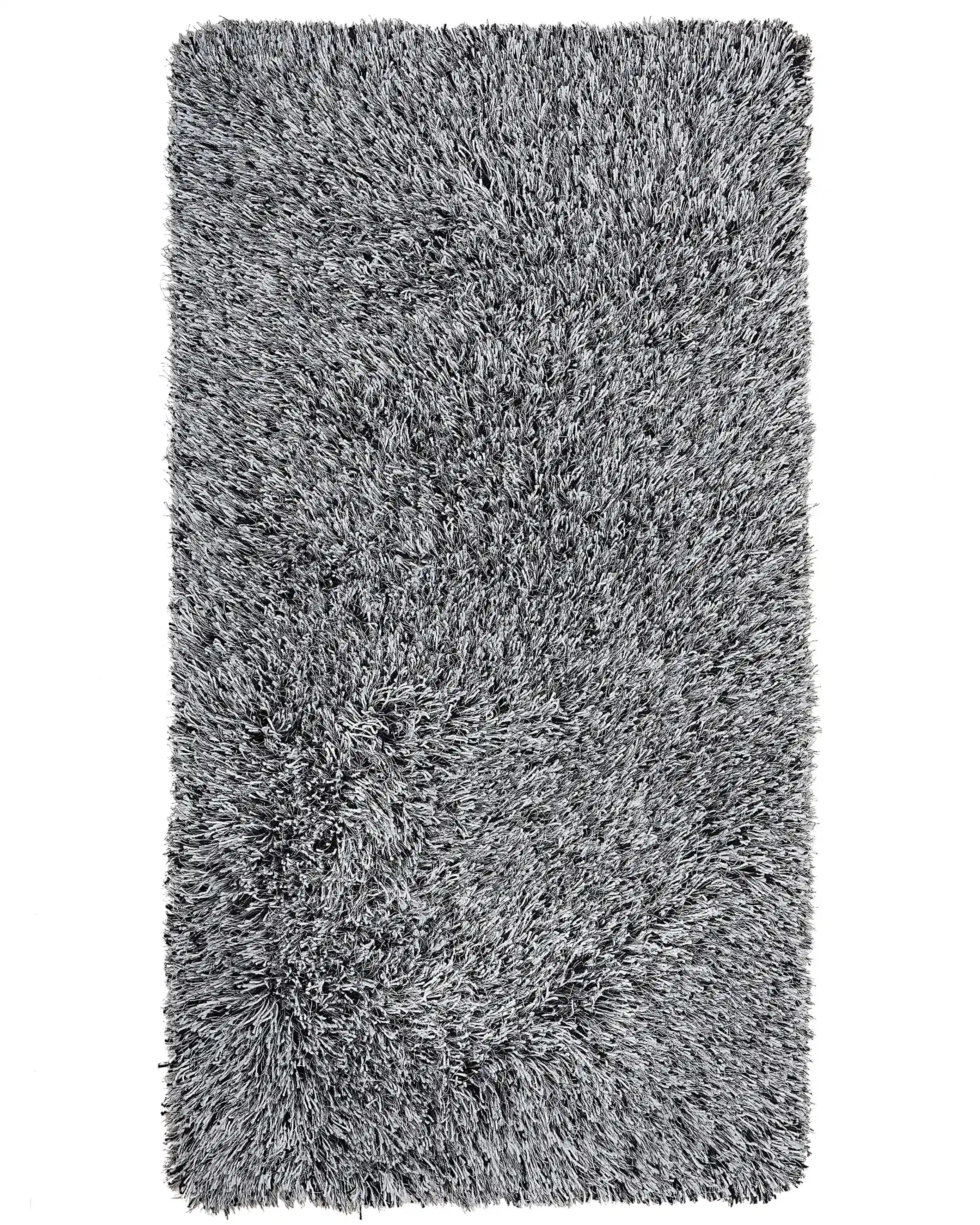 Alfombra de pelo largo CIDE Negro/Blanco 80 x 150 cm