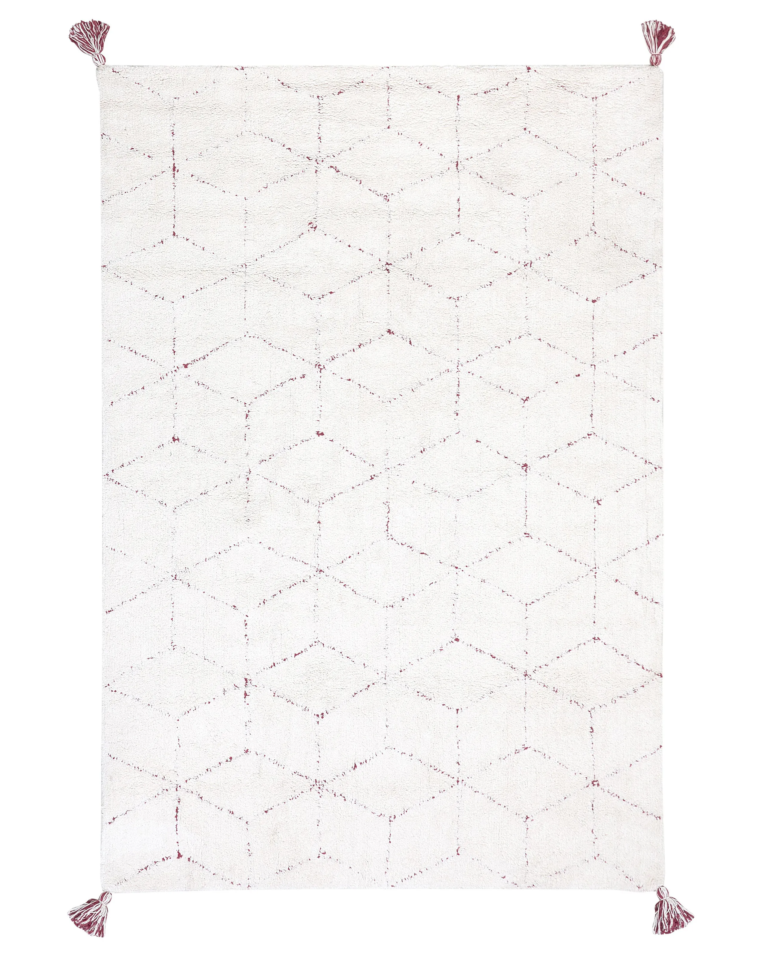 Alfombra SAKARYA Blanco 140 x 200 cm Algodón
