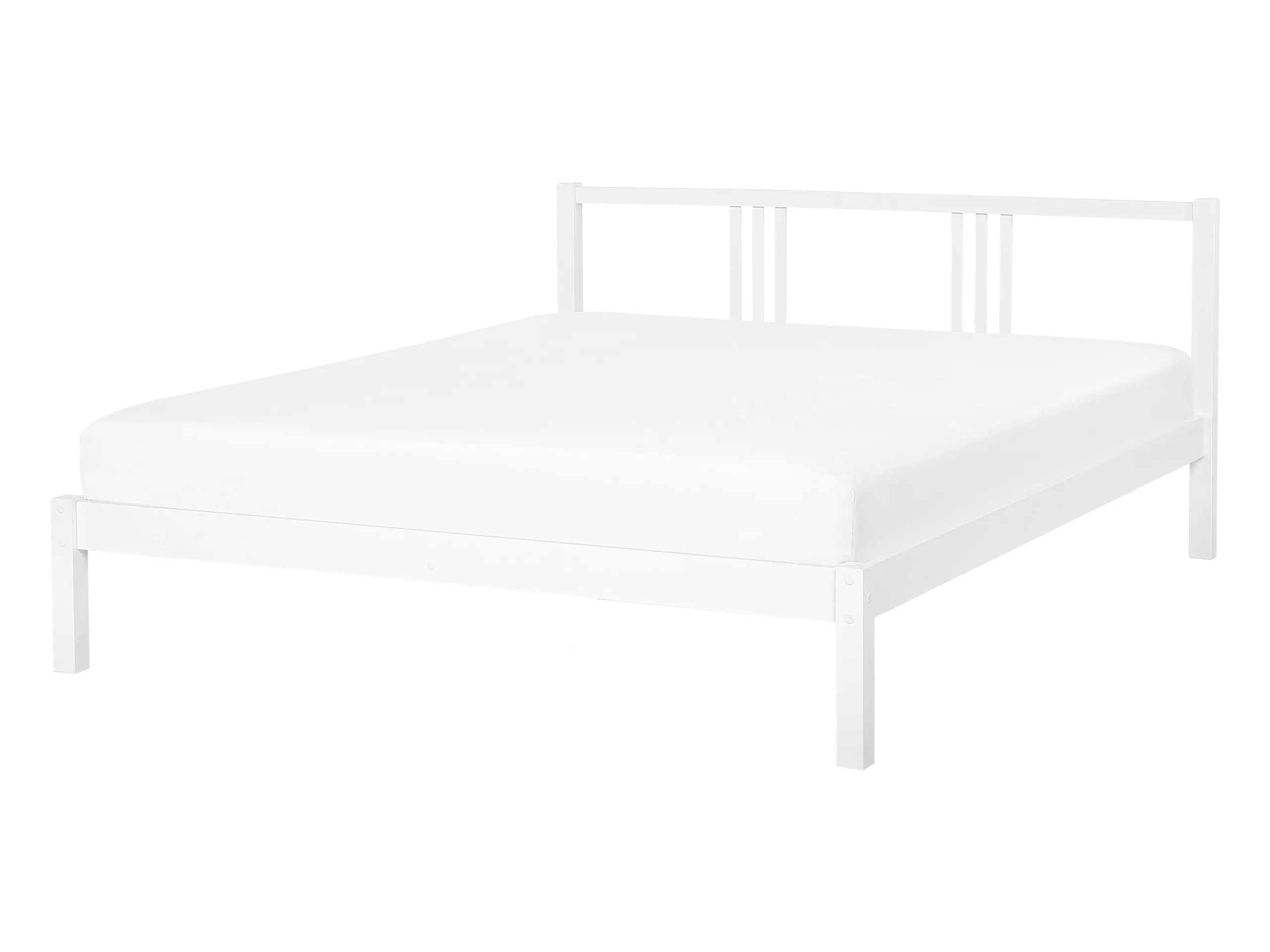 Cama Madera de pino VANNES 140 x 200 cm Blanco