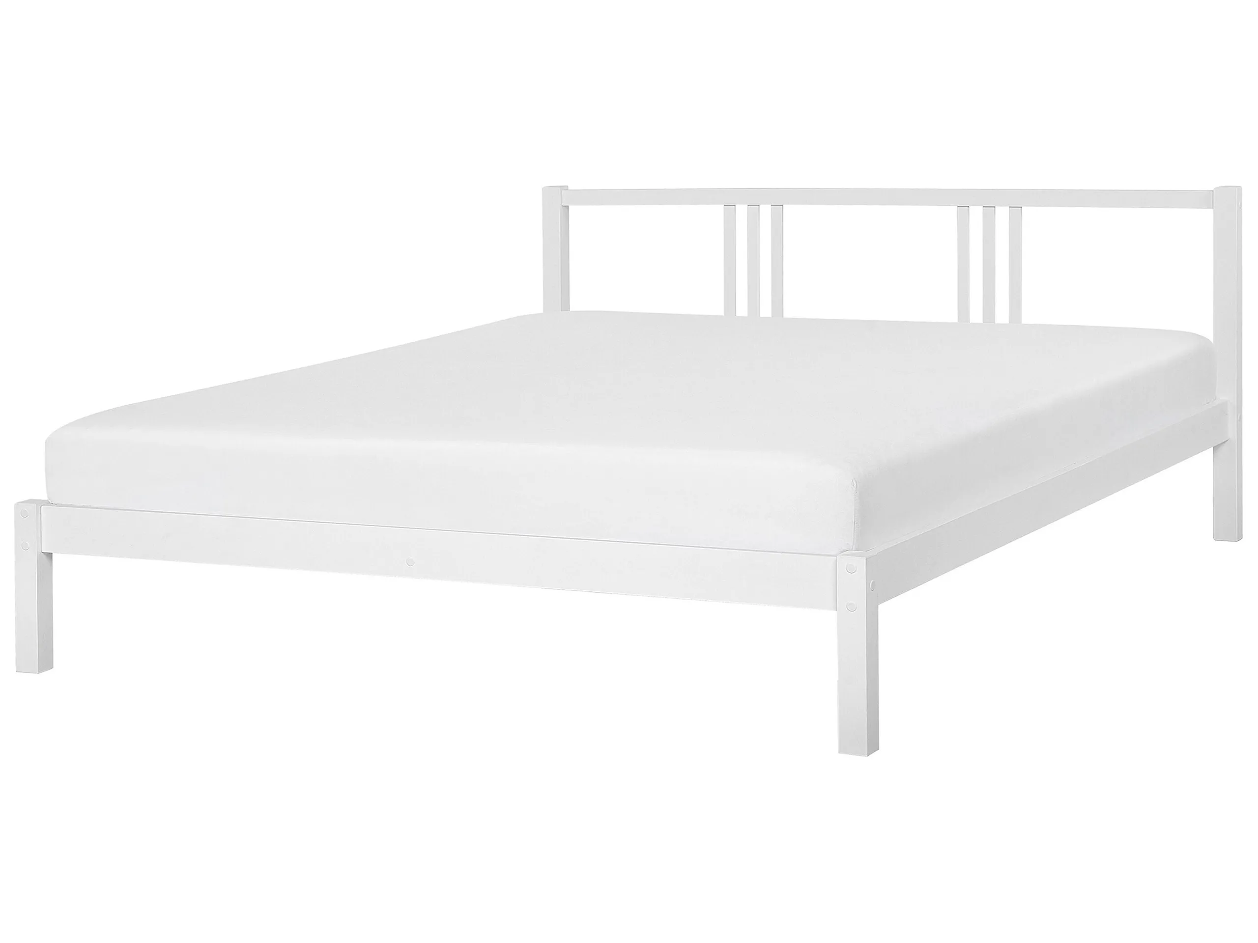 Cama Madera de pino VANNES 180 x 200 cm Blanco