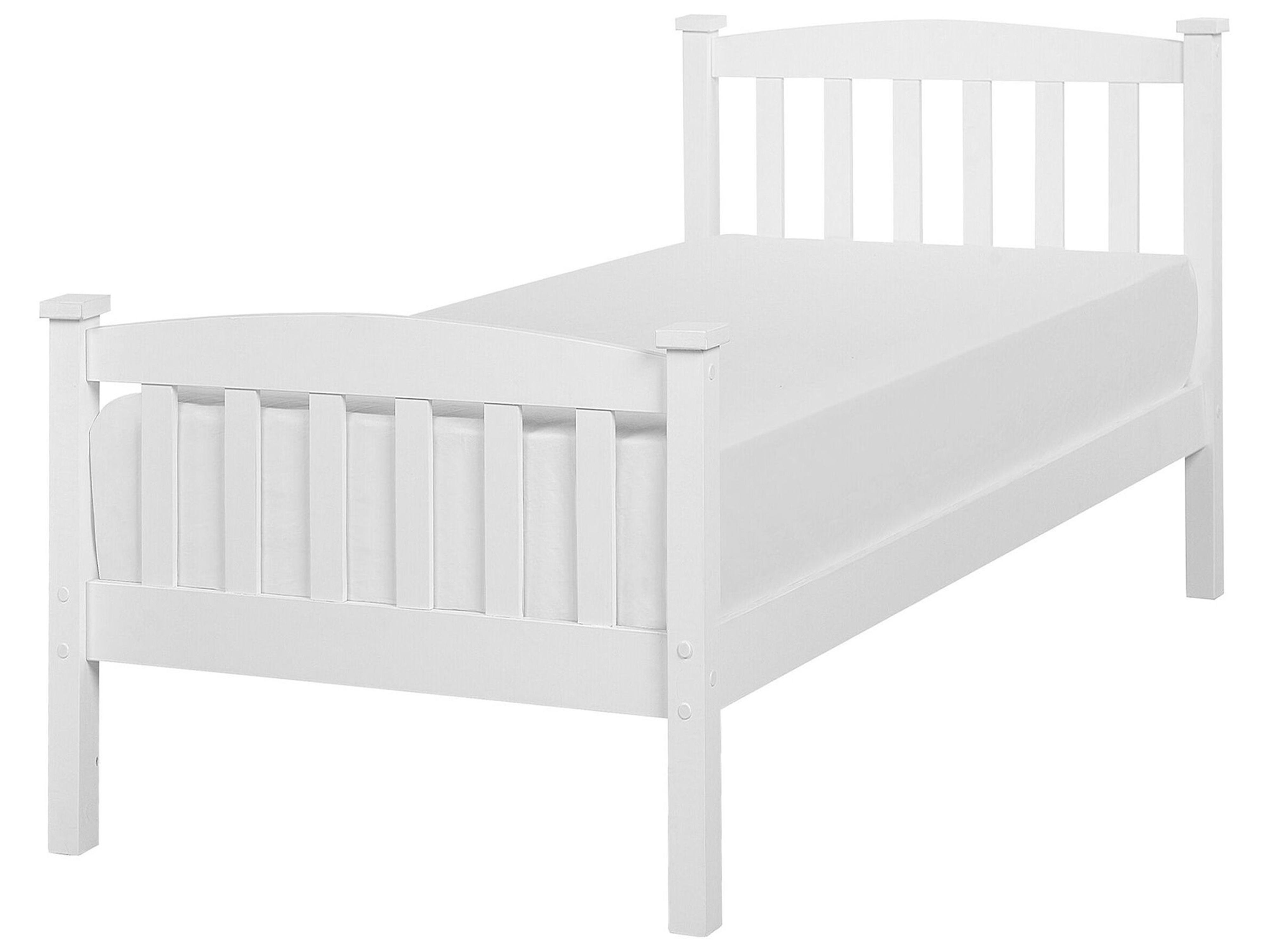 Cama Madera de pino GIVERNY 90 x 200 cm Blanco