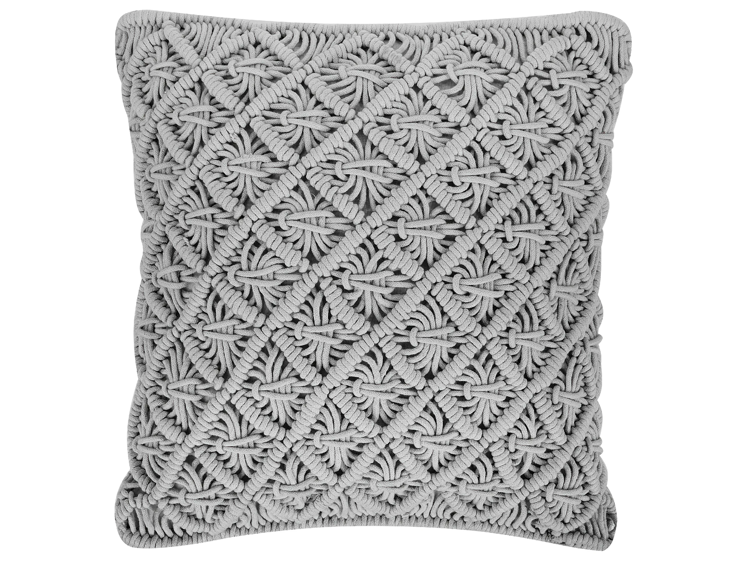Cojín decorativo KIZKALESI Algodón 45 x 40 cm Gris Patrón geométrico