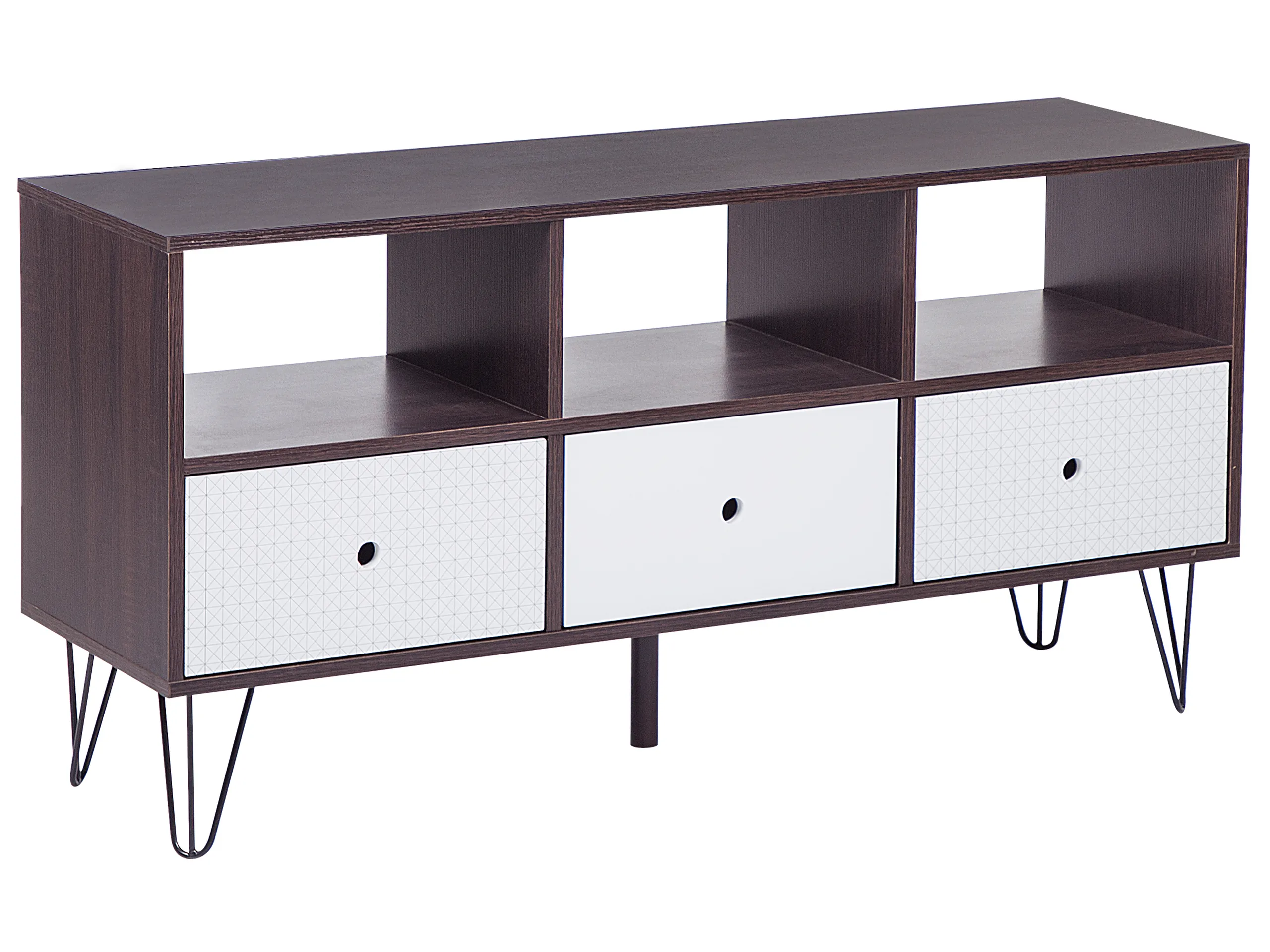 TV Stand FOSTON Brown/ White