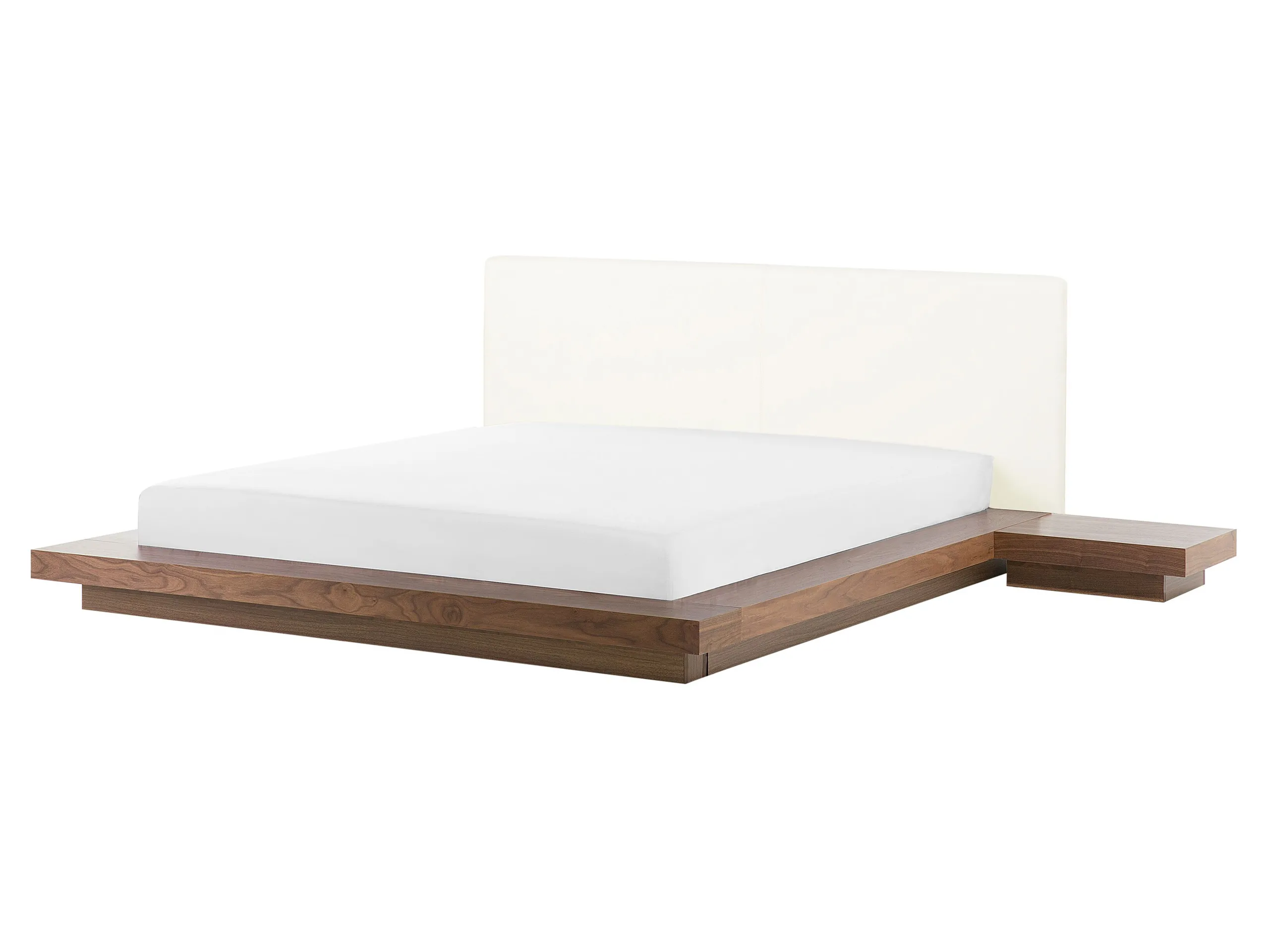 Cama de agua Piel sintética ZEN 160 x 200 cm Fresno marrón