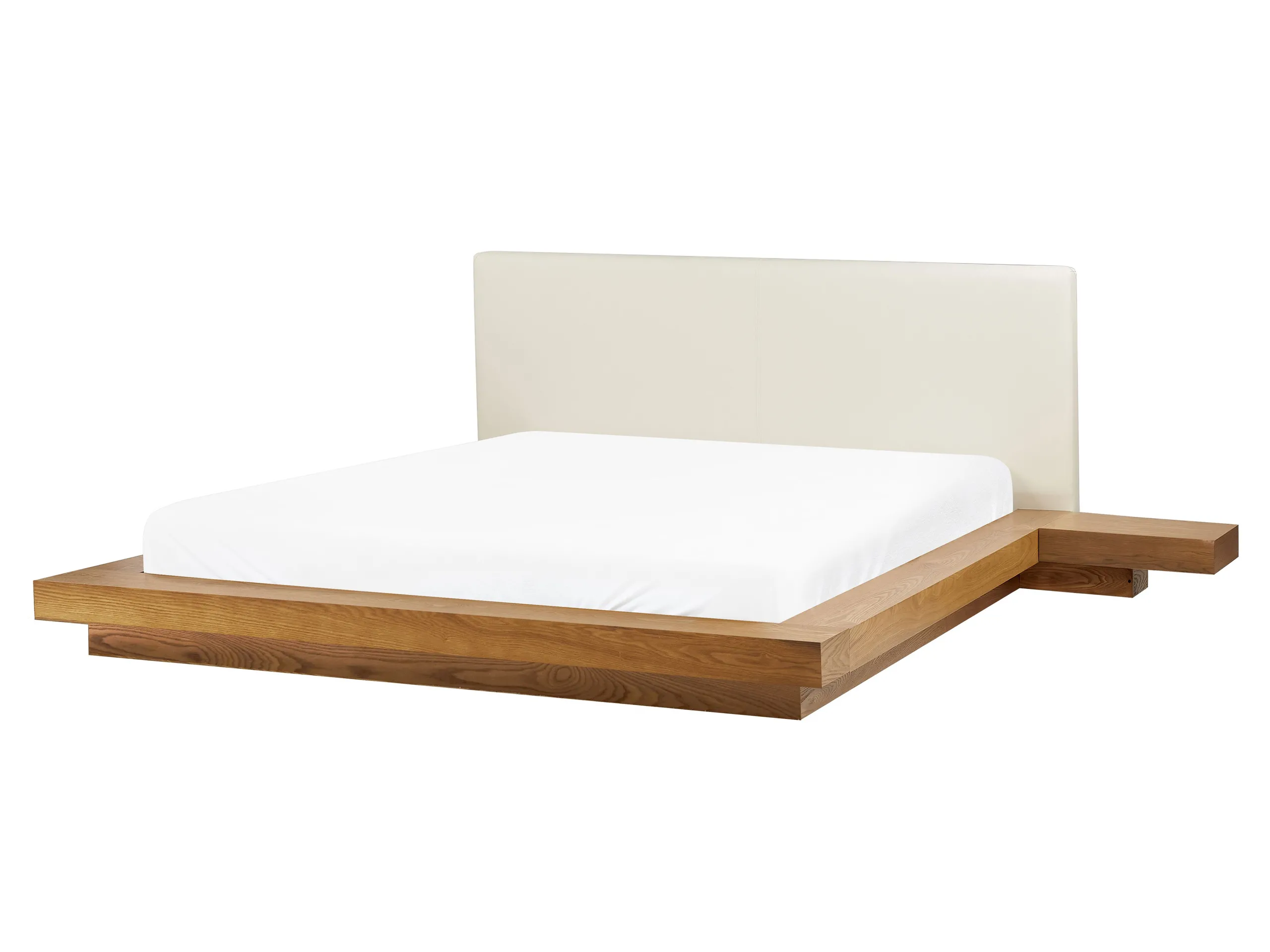 Cama de agua Piel sintética ZEN 160 x 200 cm Fresno natural