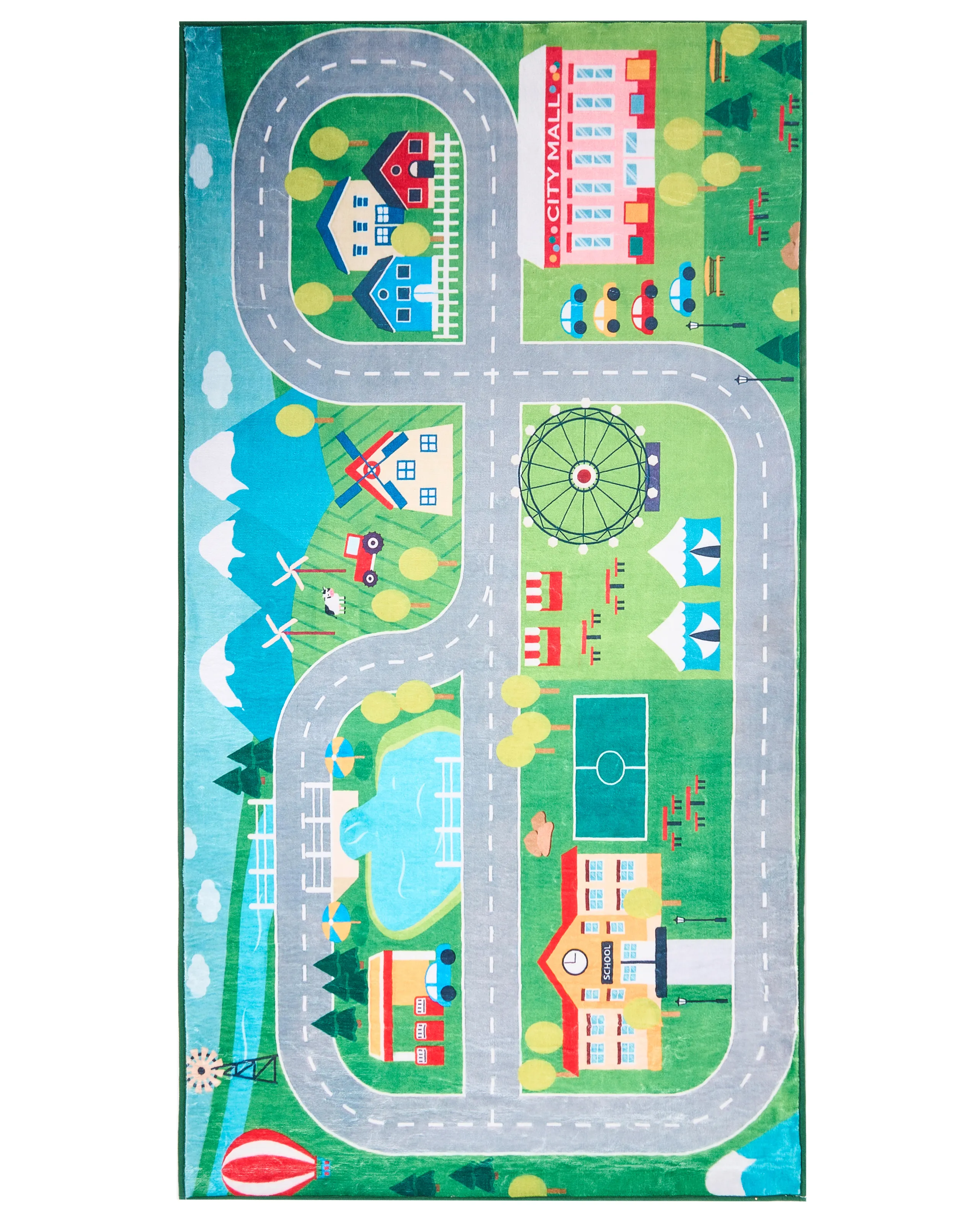 Alfombra infantil SEBEN Verde 80 x 150 cm