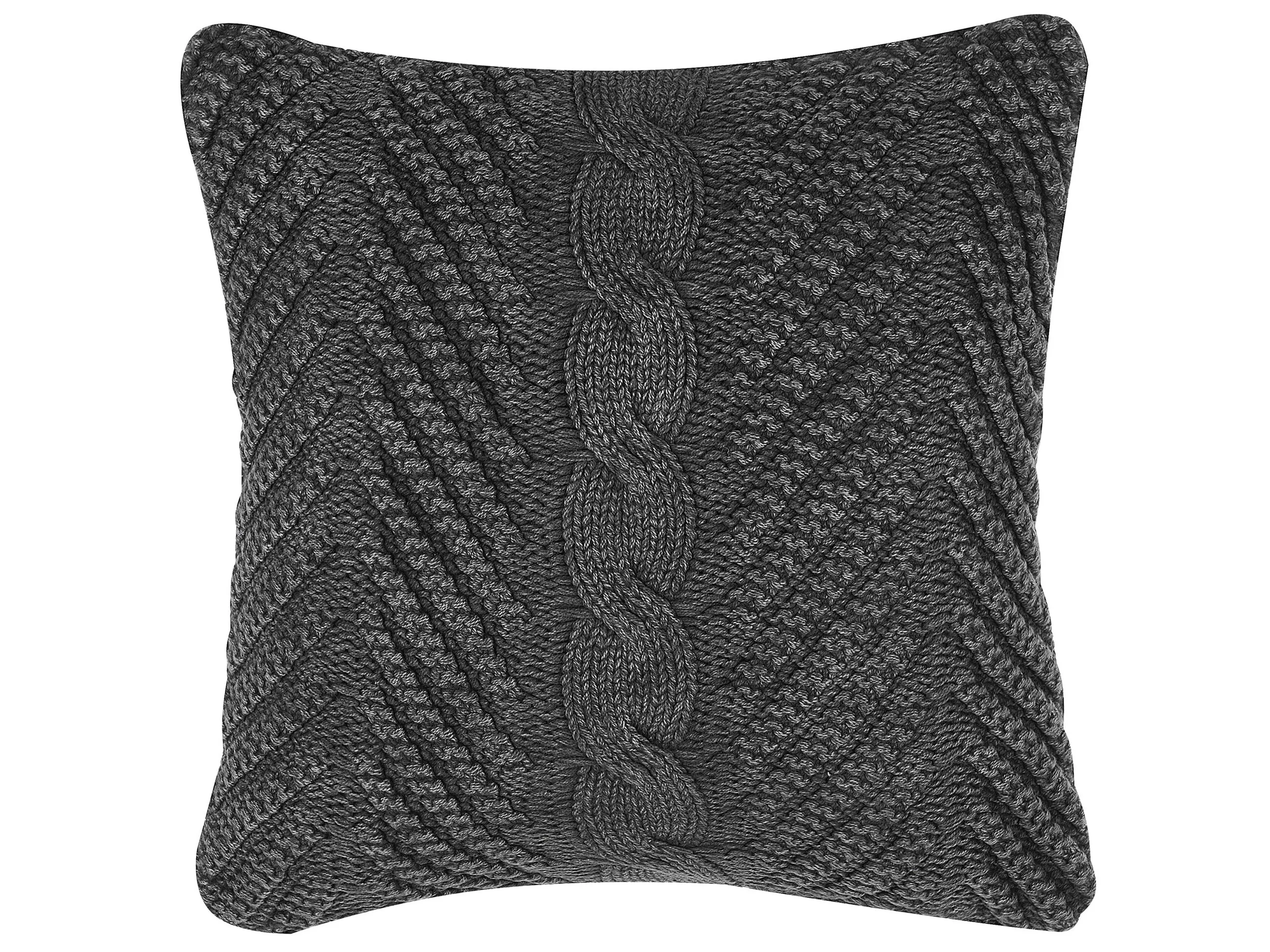 Cojín decorativo KONNI Algodón 45 x 45 cm Gris Patrón chevrón