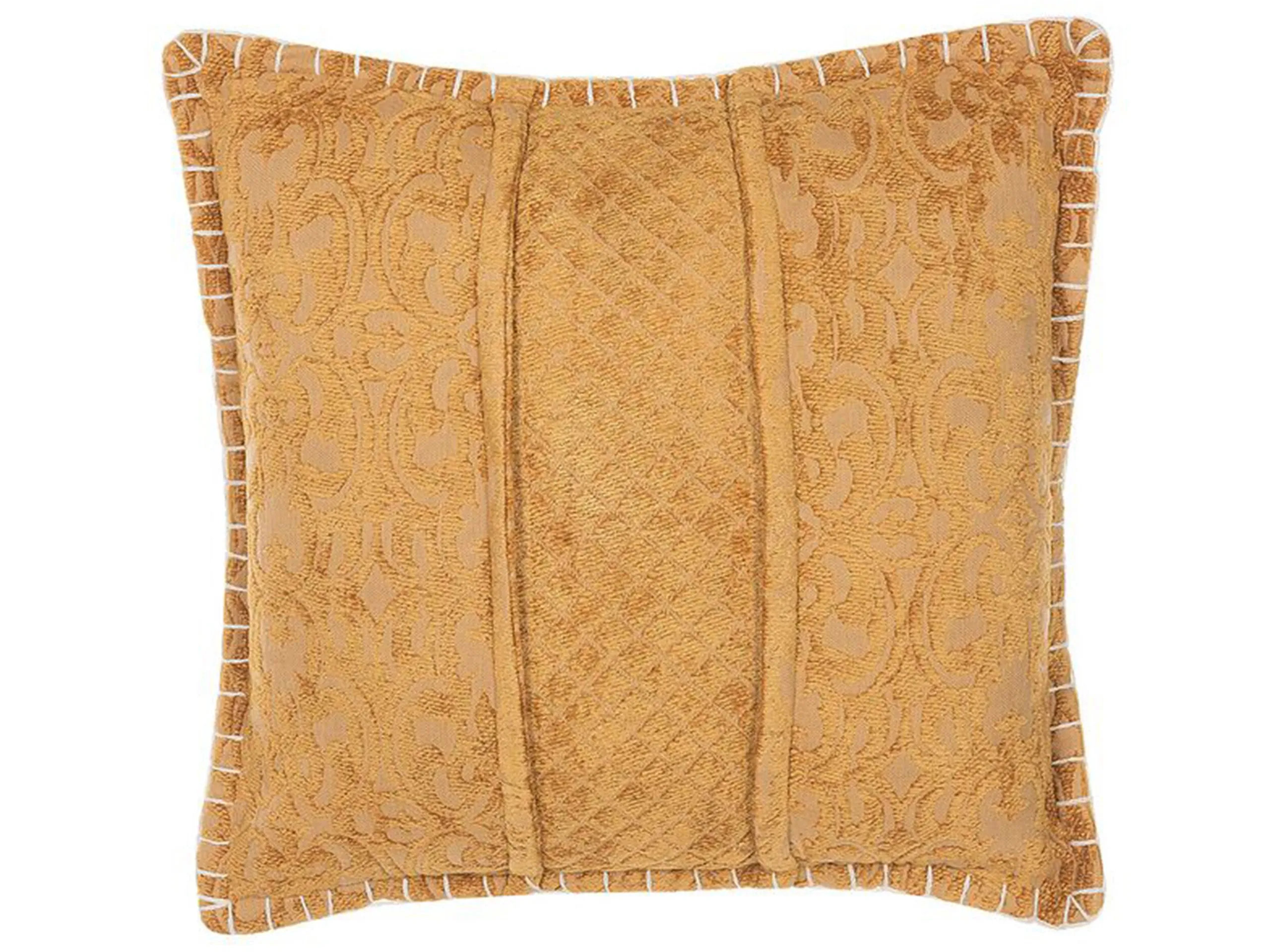 Cojín decorativo KAVALAM 45 x 45 cm Mostaza Liso
