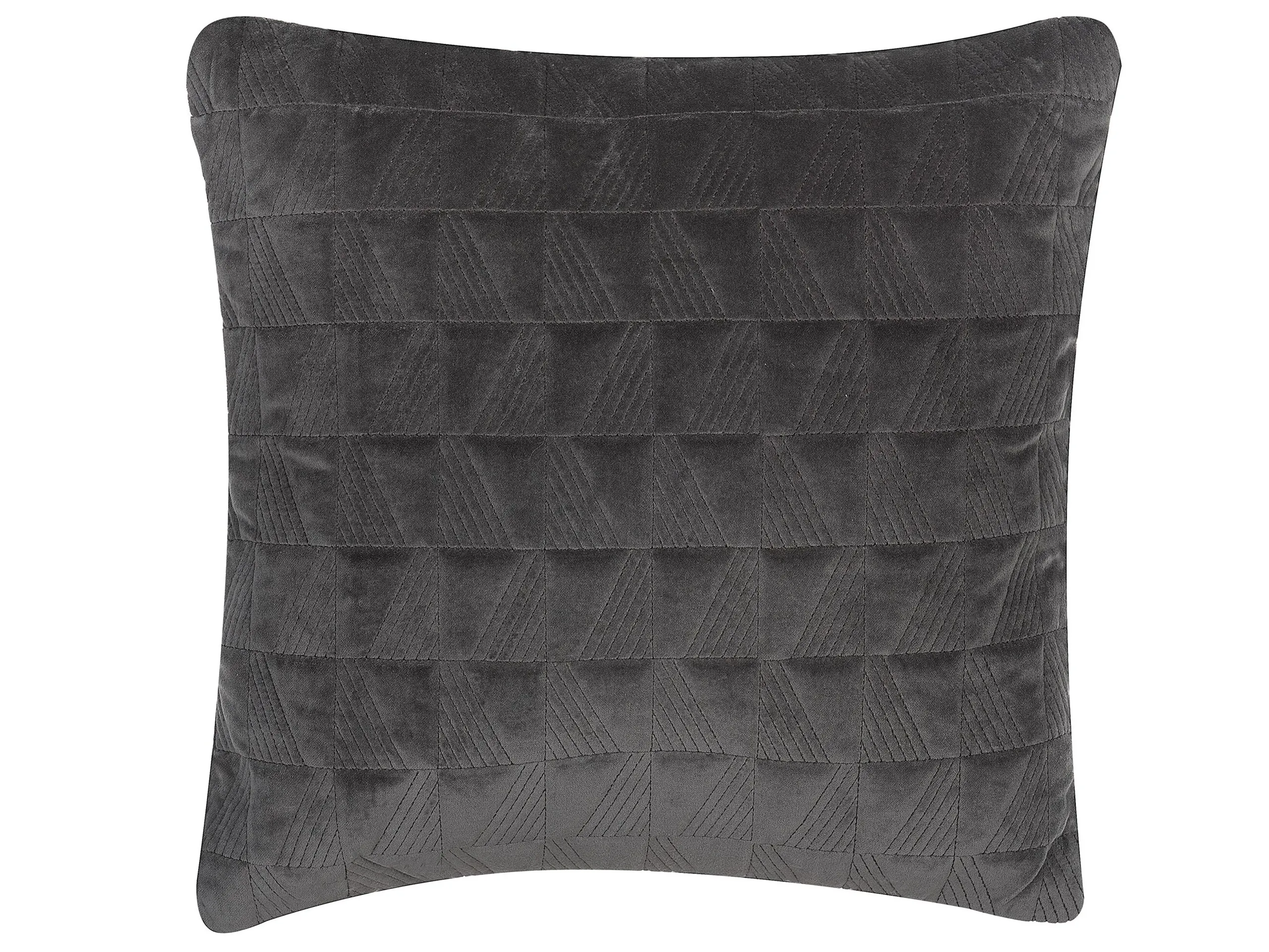 Cojín decorativo LALAM Algodón 45 x 45 cm Gris Patrón chevrón