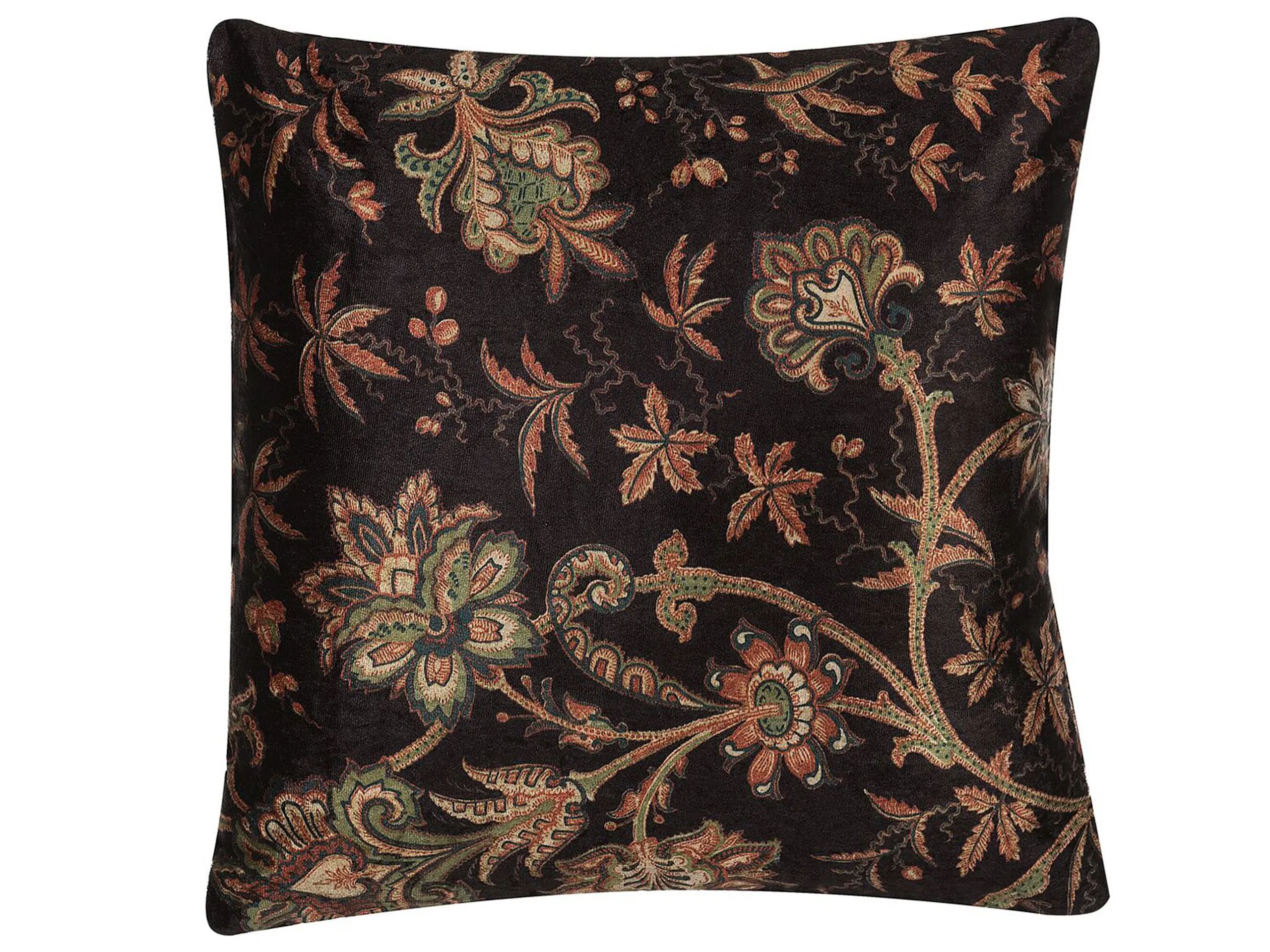 Cojín decorativo KARUR Algodón 45 x 45 cm Marrón Patrón floral