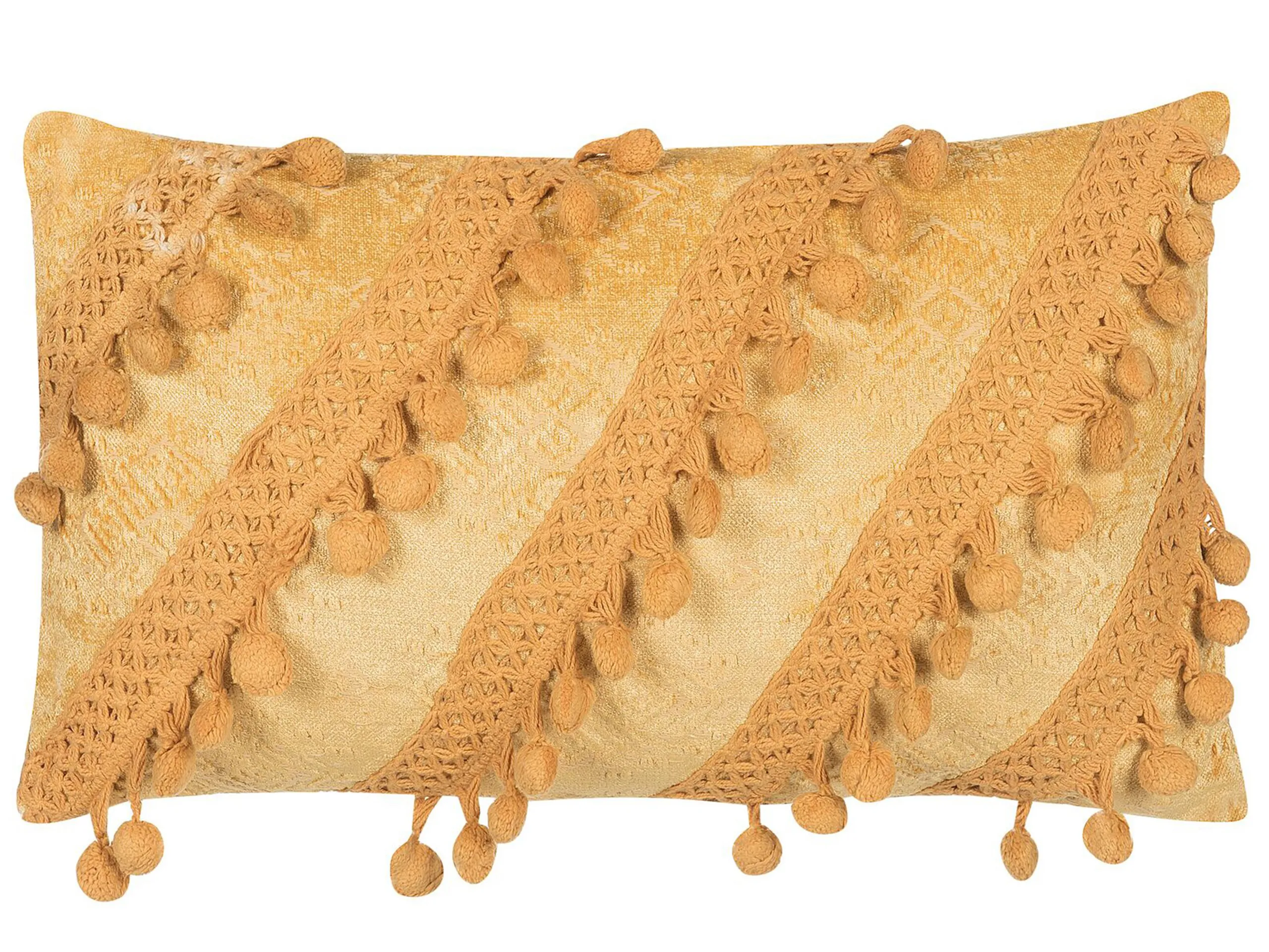 Cojín decorativo AYROOR 30 x 50 cm Mostaza Patrón geométrico