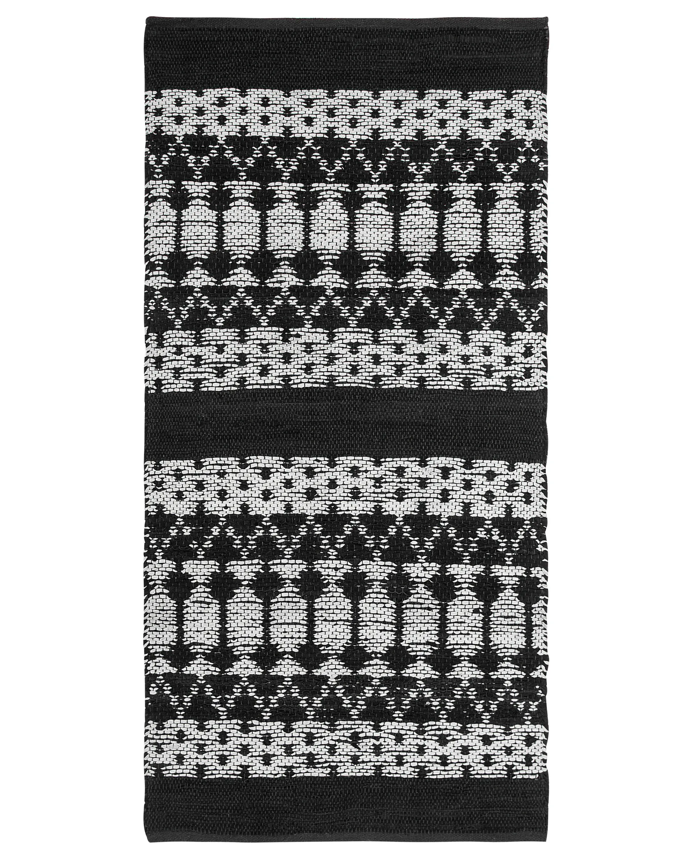 Alfombra SOKUN Negro 80 x 150 cm Piel