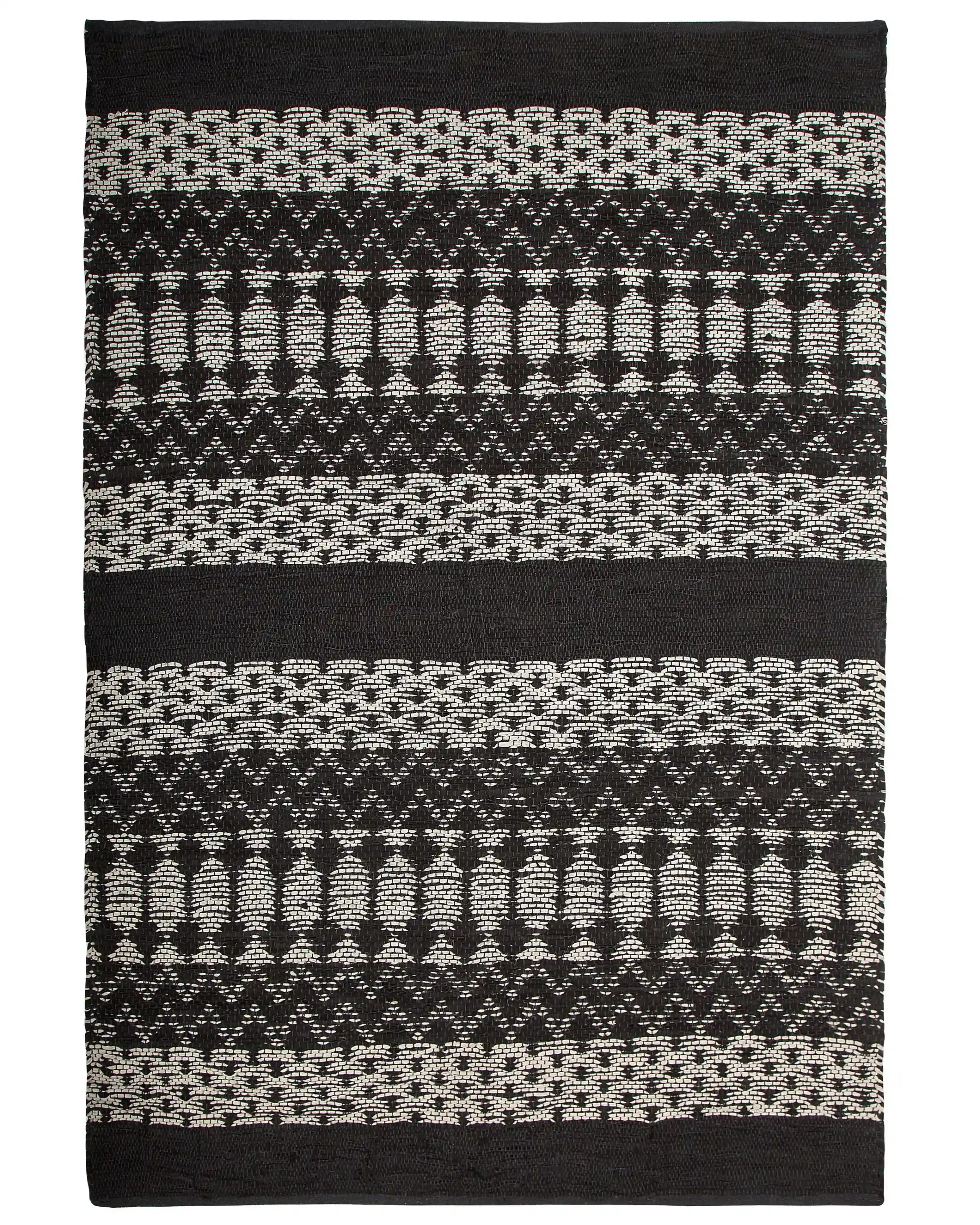 Alfombra SOKUN Negro 140 x 200 cm Piel