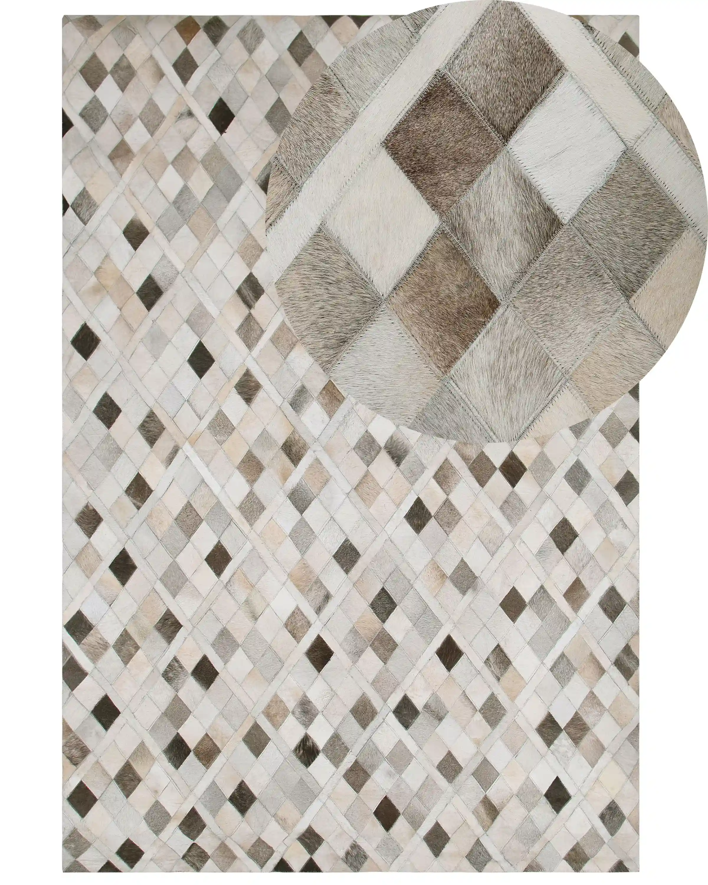 Alfombra HIRKA Gris 140 x 200 cm Piel