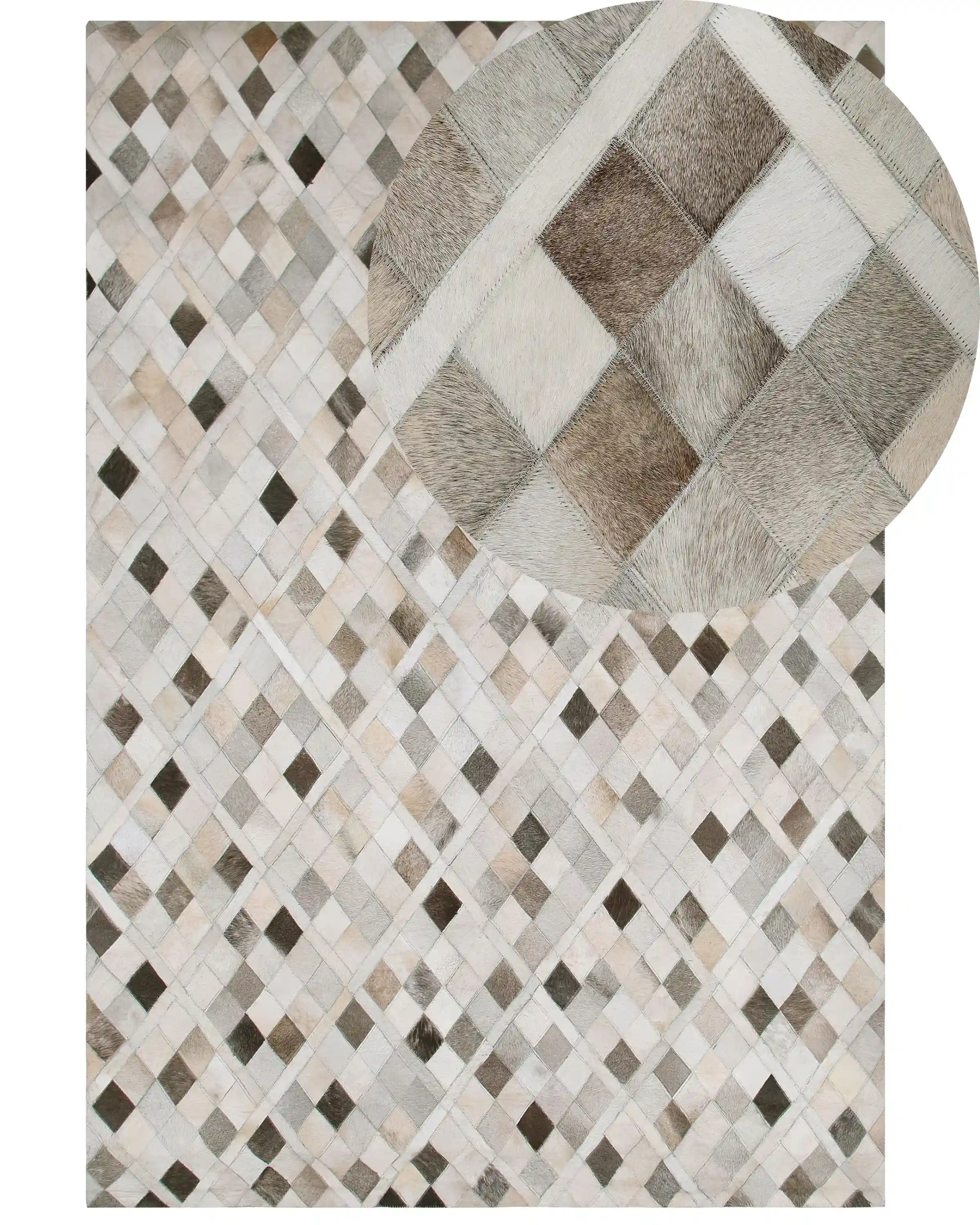 Alfombra HIRKA Gris 160 x 230 cm Piel